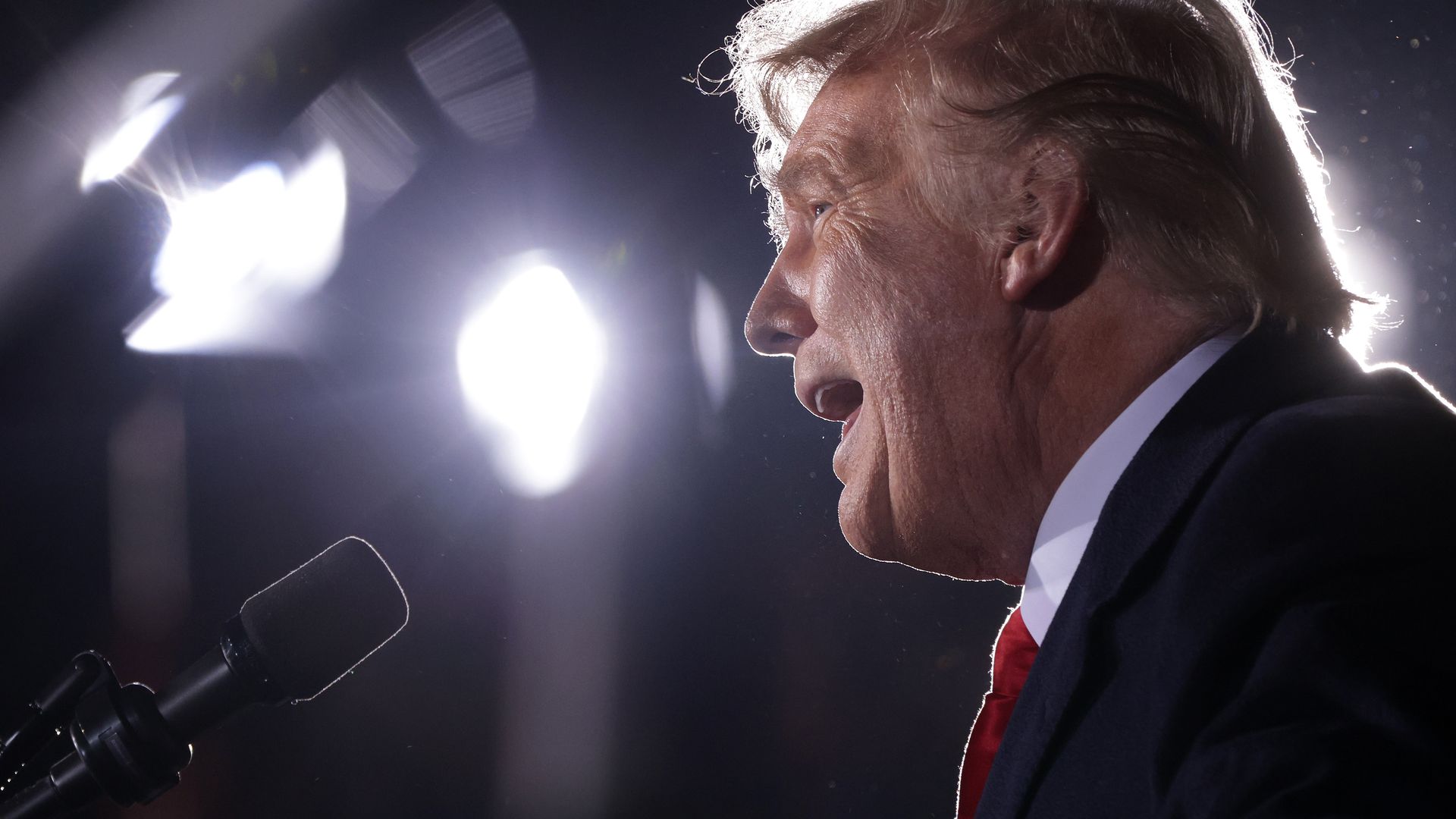 Trump speaking at a rally in Dalton, Georgia, on Jan. 4.