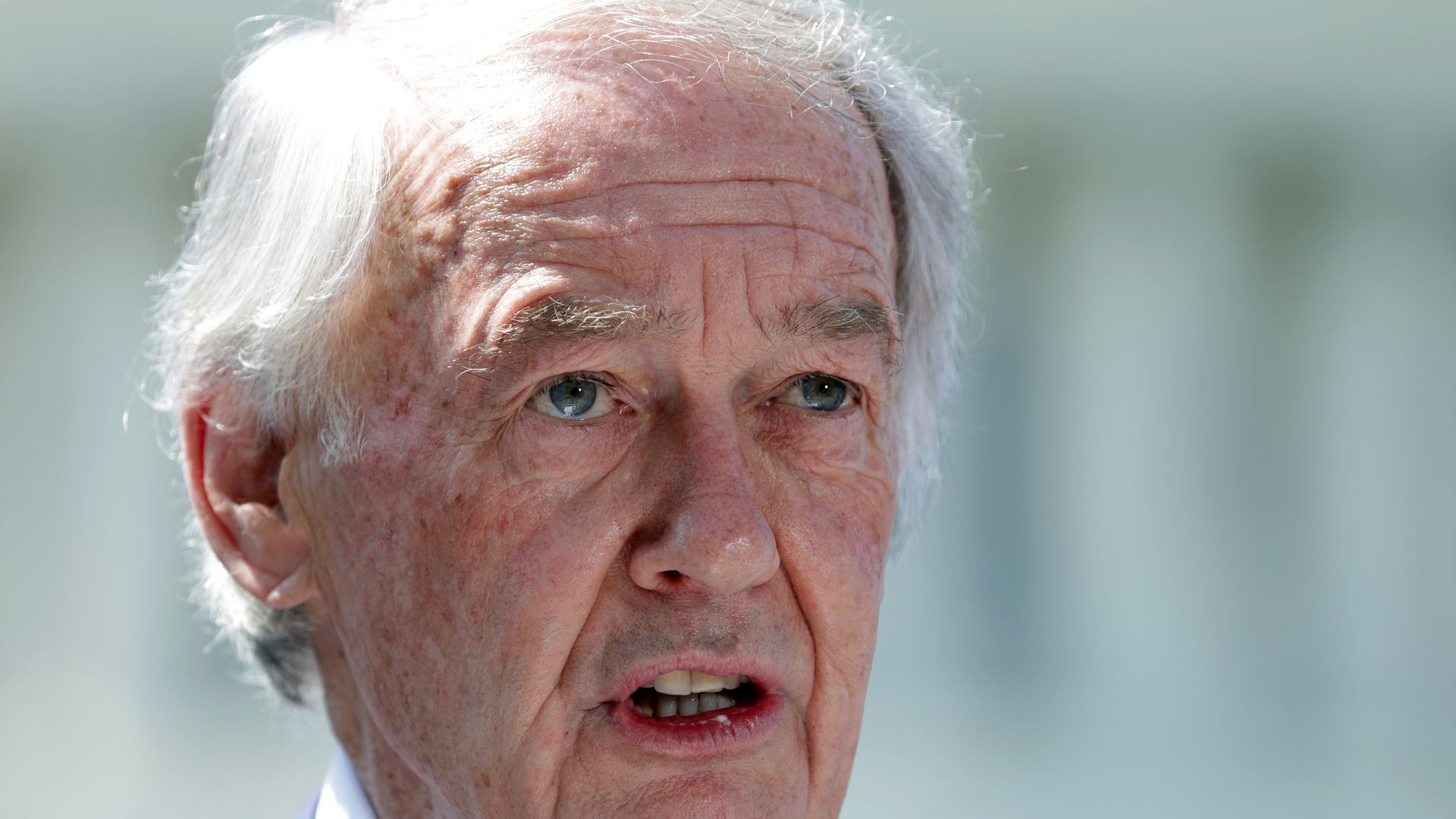 Ed Markey speaks during a press conference in front of the Capitol