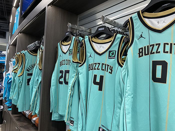 Hornets mint green City Edition jerseys