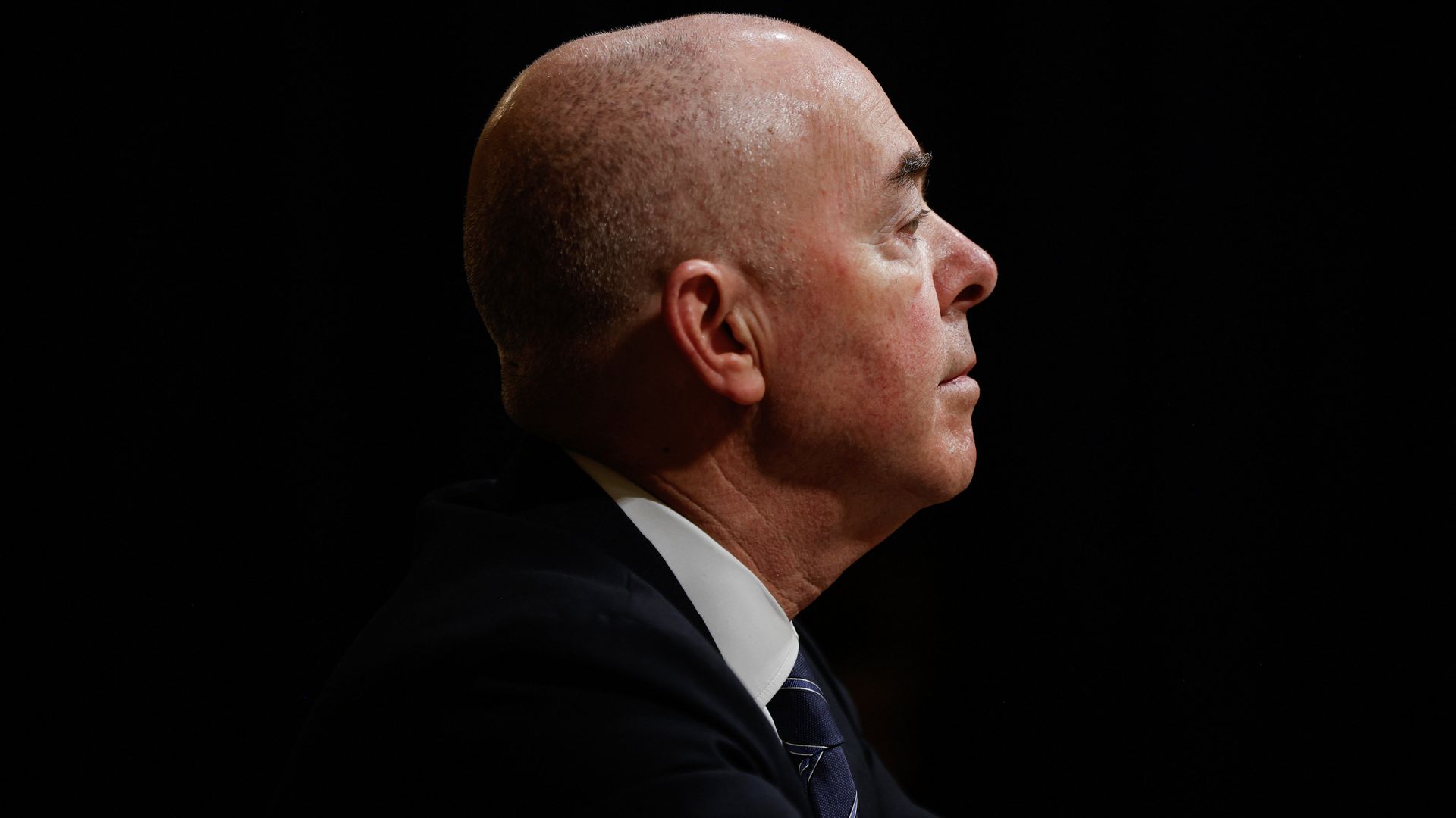 US Homeland Security Secretary Alejandro Mayorkas testifies at a Fiscal Year 2025 budget hearing at Capitol Hill in Washington, DC on April 16, 2024.