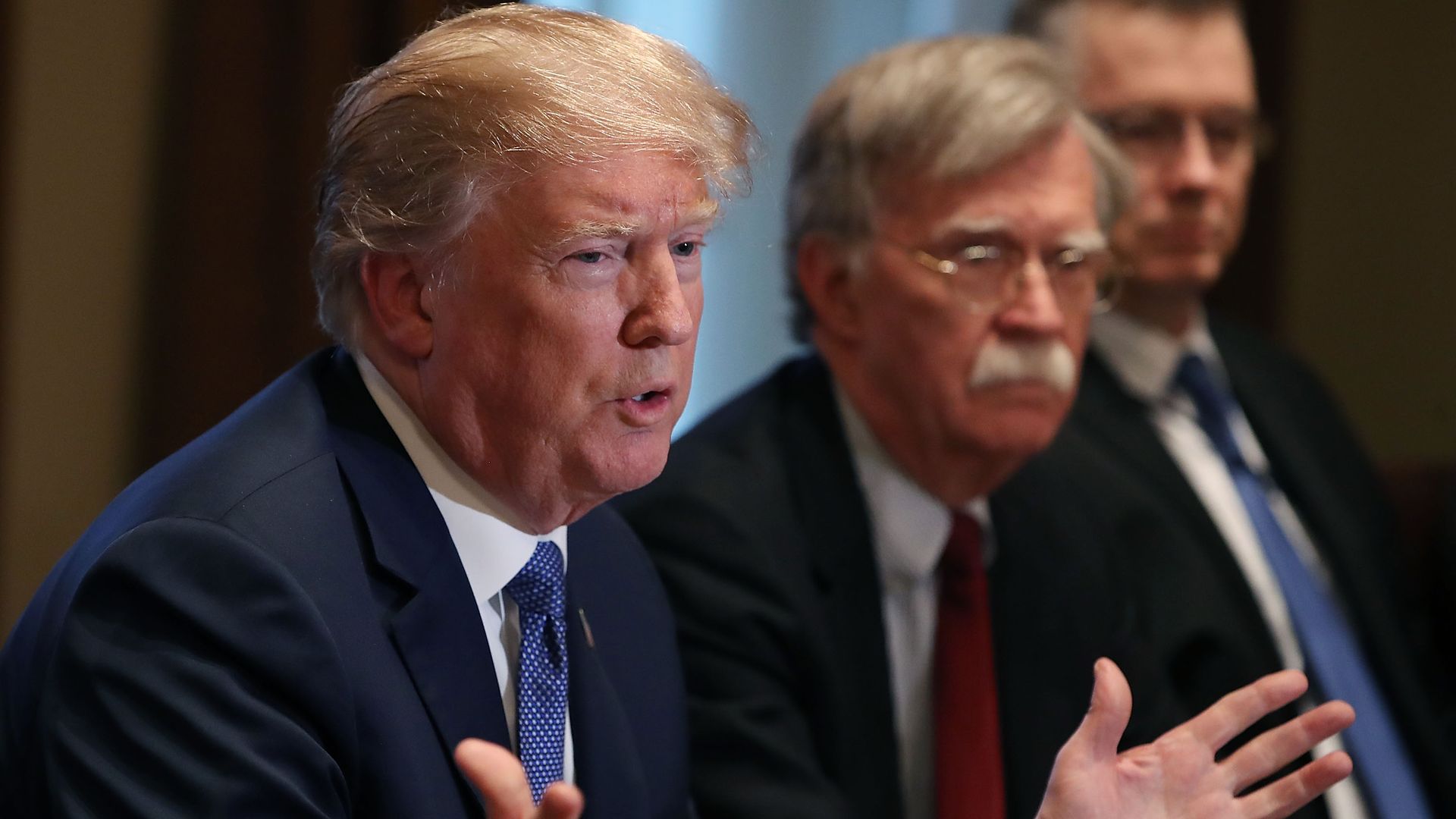 President Donald Trump and his former national security advisor John Bolton