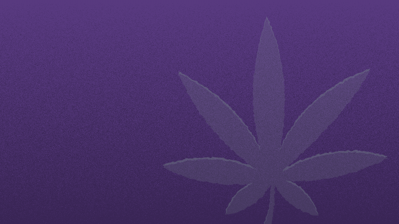 Illustration of the impression of a marijuana leaf filling up with green, bubbly, sparkly liquid.