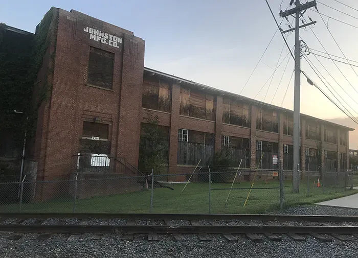 The historic Johnston Mill on North Davidson