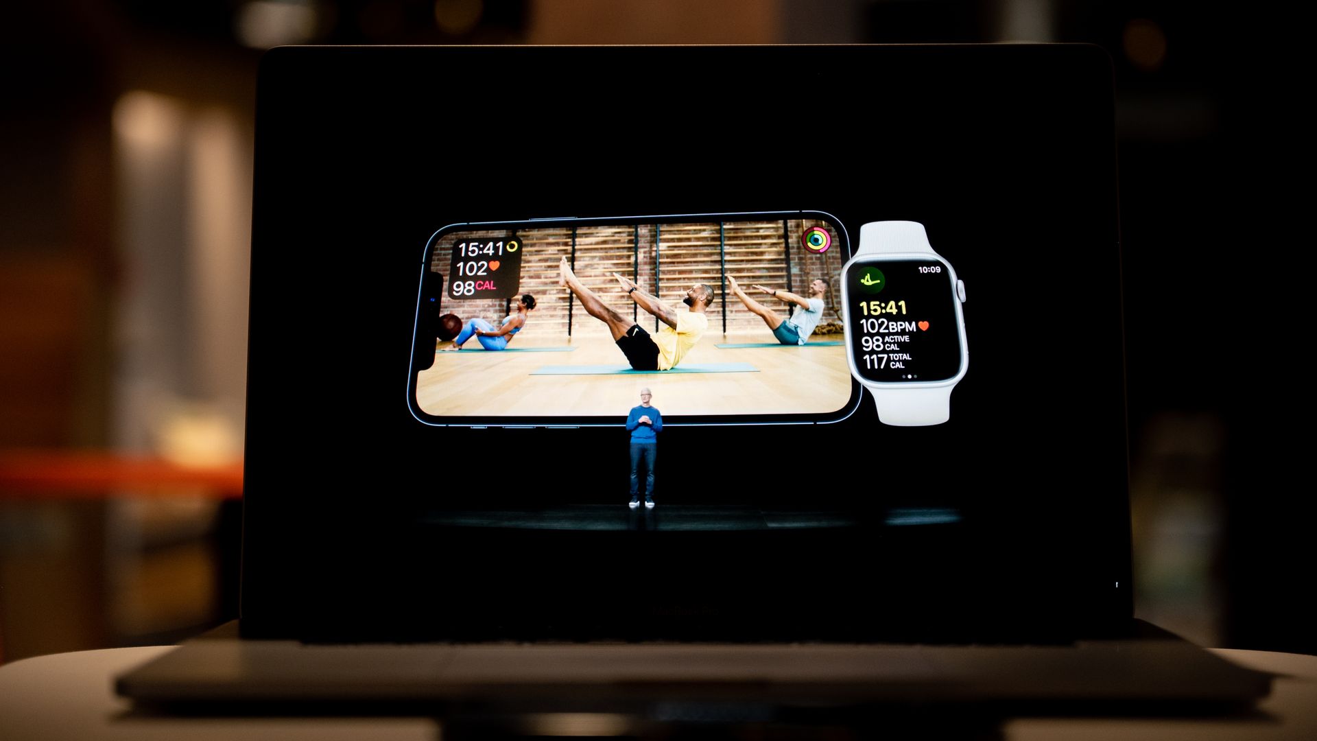 The new Apple Fitness+ program is debuted during the California Streaming virtual product launch.
