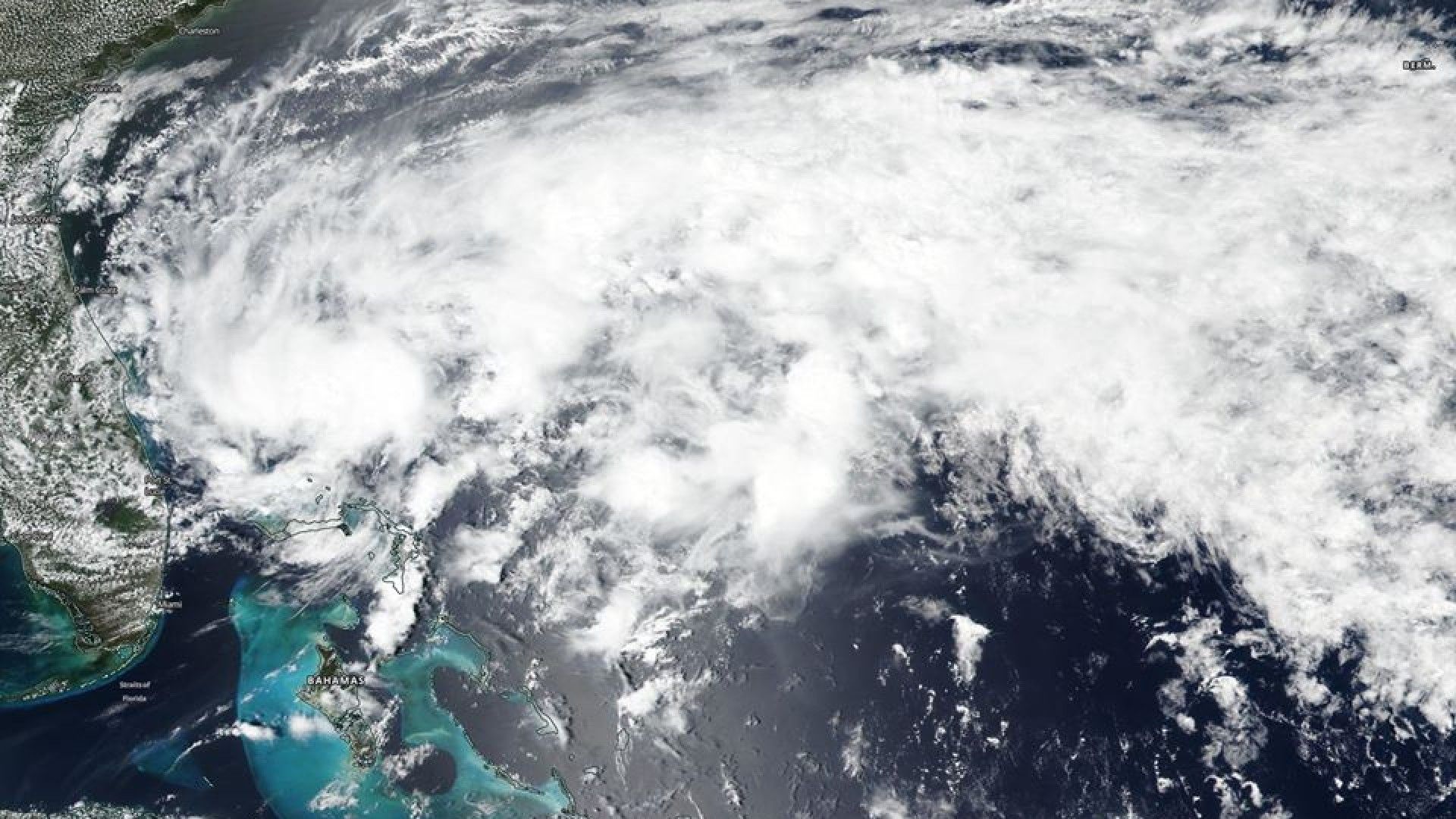 A NASA image of Tropical Storm Arthur