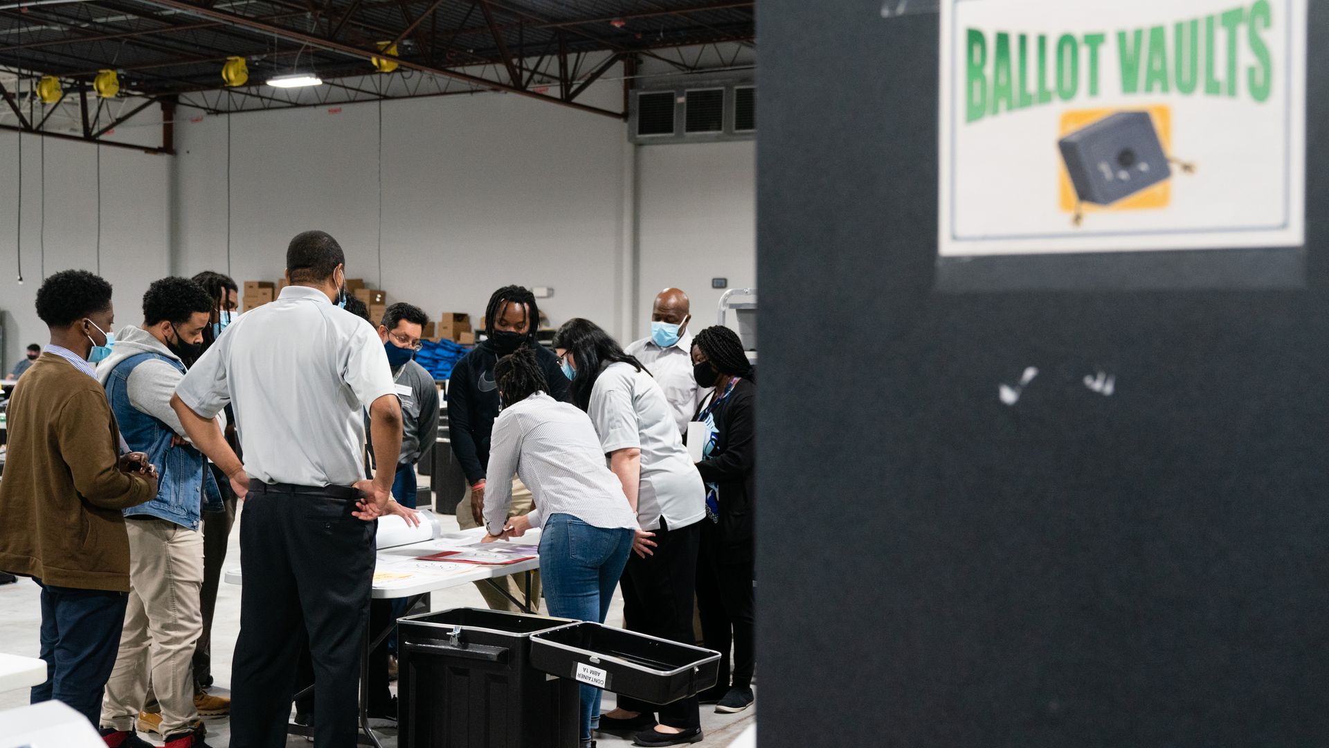 Election workers in Georgia