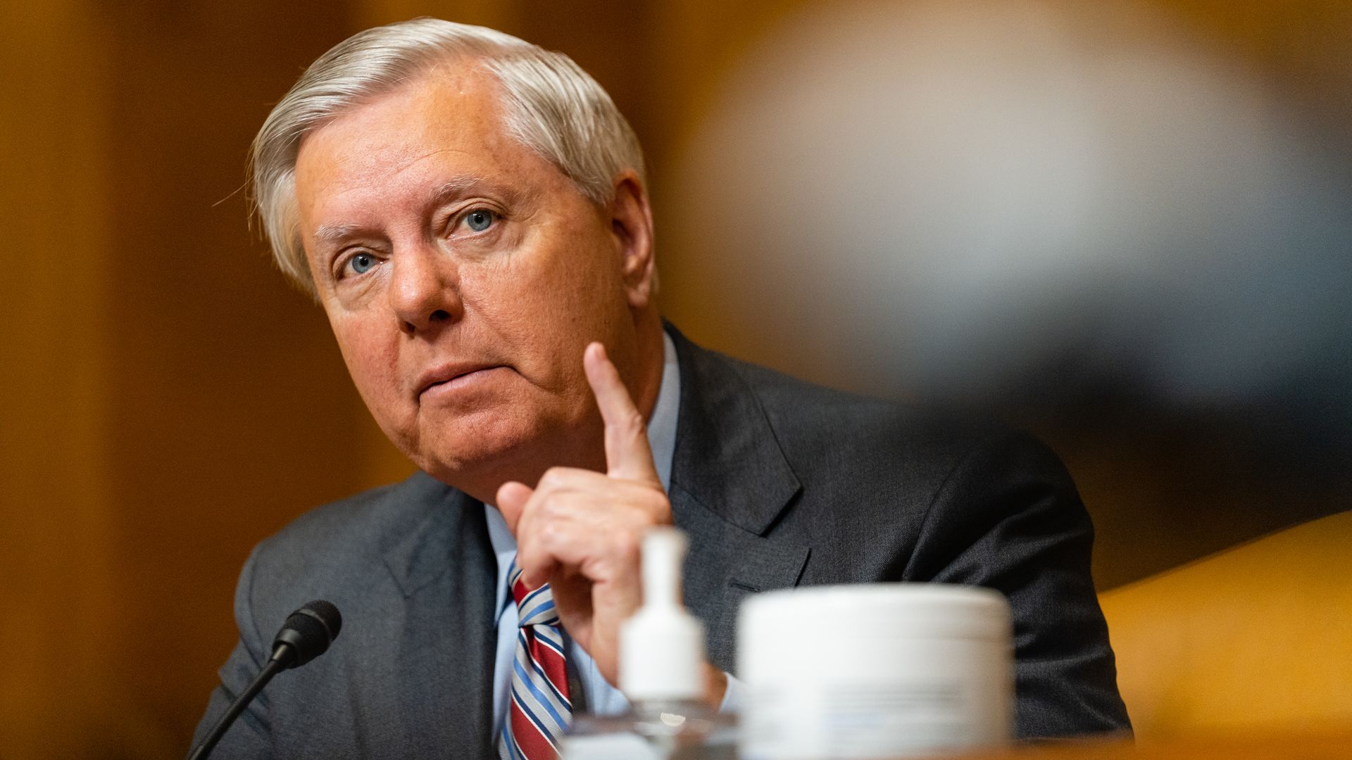 Senator Lindsey Graham, a Republican from South Carolina, speaks during a hearing in Washington, D.C., U.S., on Thursday, May 5.