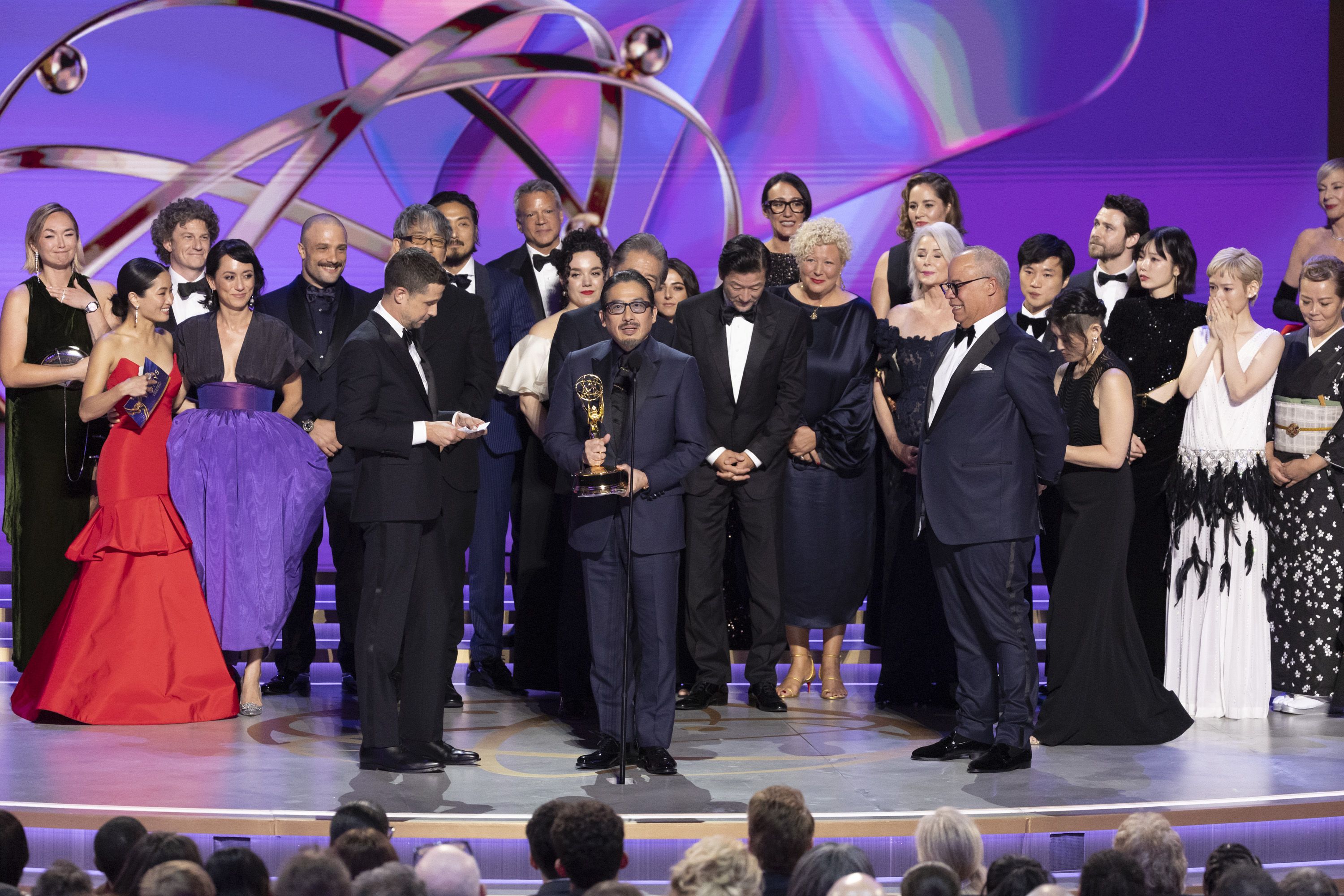 The cast and crew of "Shōgun" after winning the Emmy for best drama series last night.