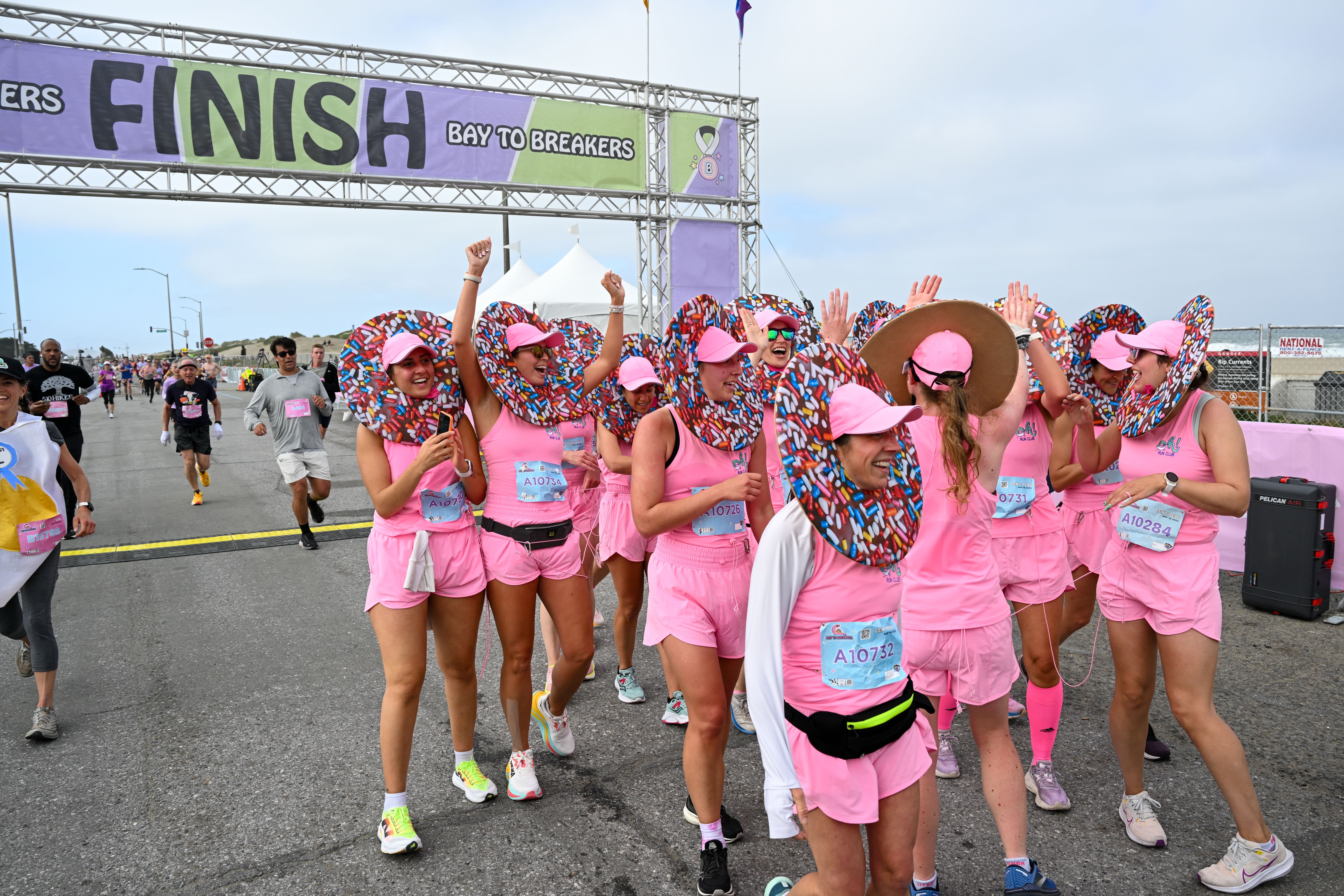 Runners in costume 