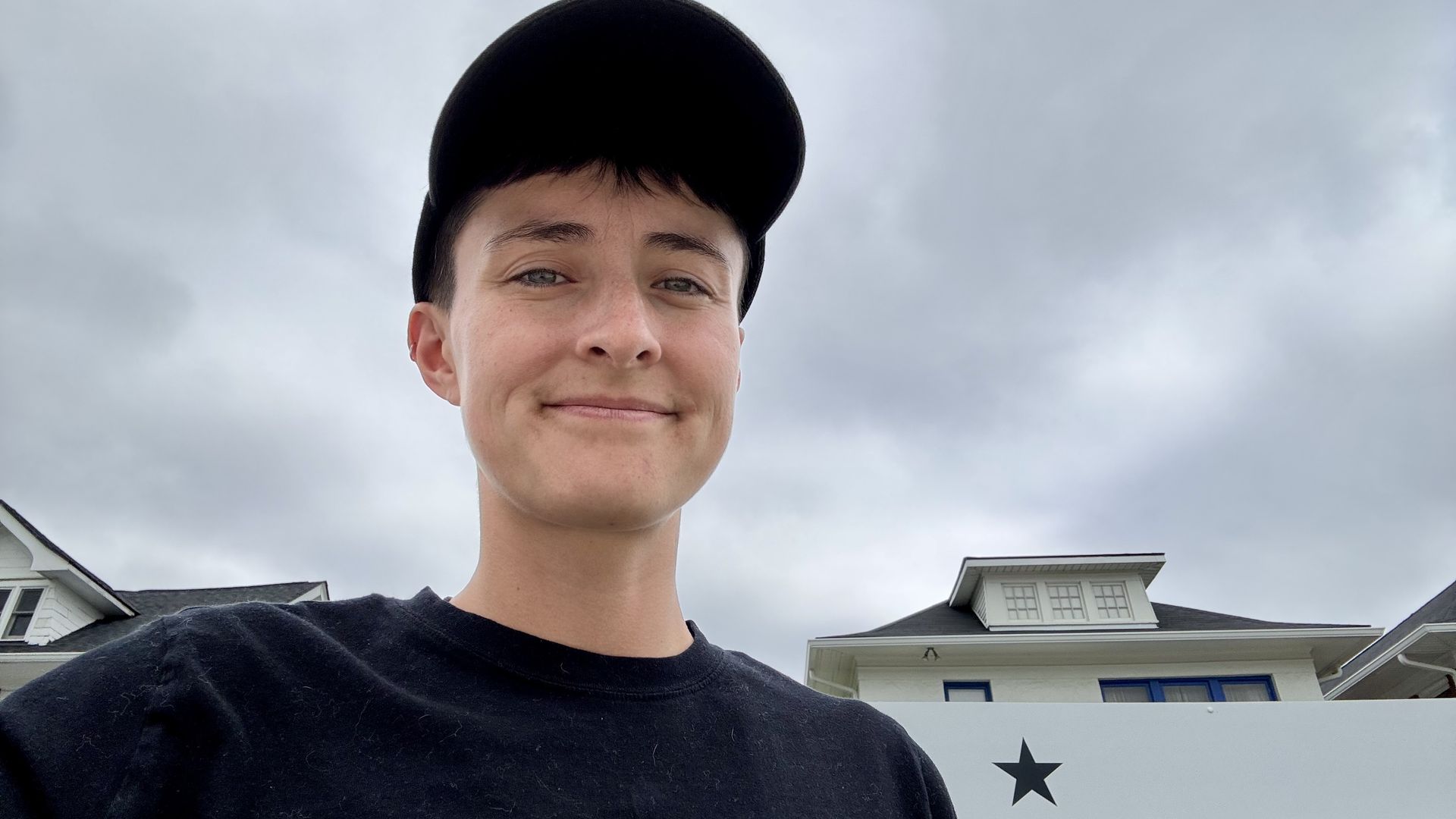 Annalise in front of a mystery location 