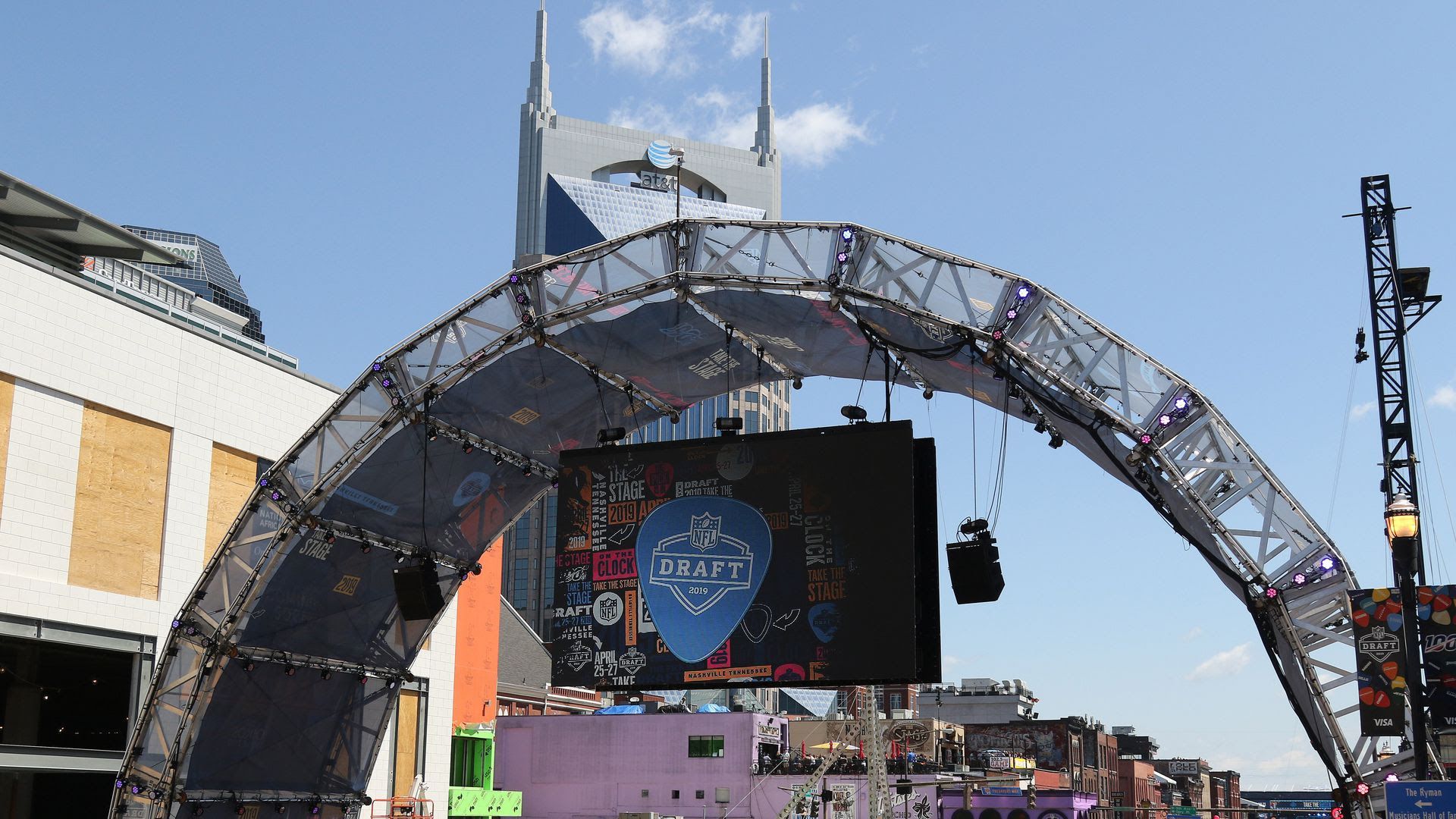 The Broadway Entrance to the 2019 NFL Draft. 