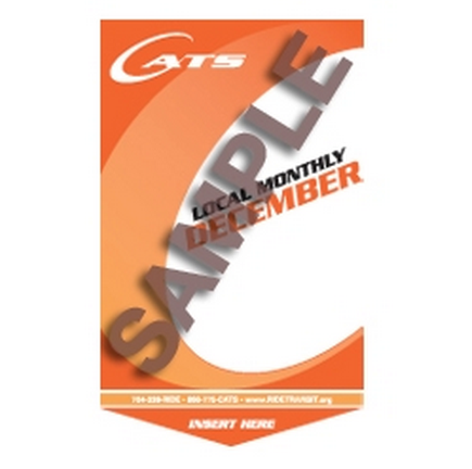 CATS local monthly bus pass