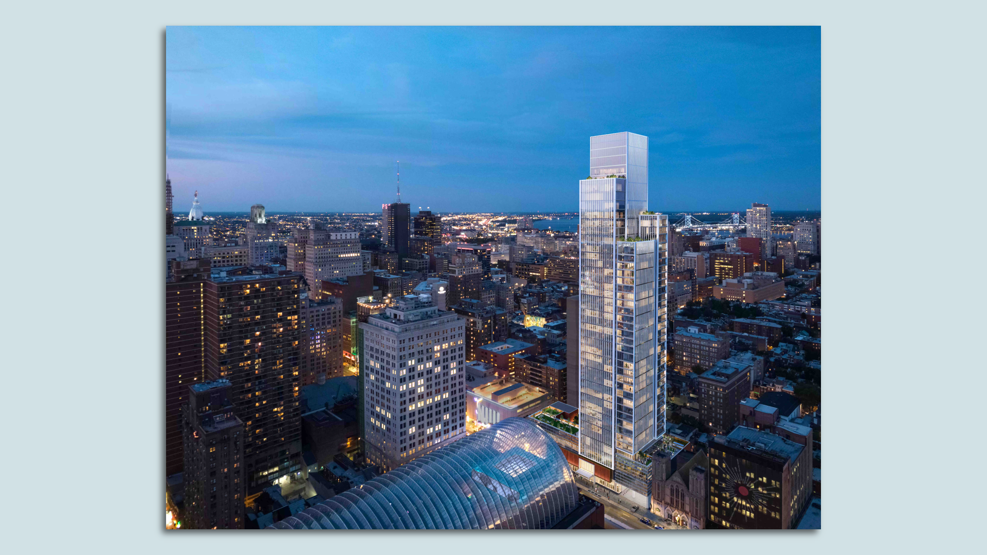 A rendering of the new high-rise residential building Arthaus.  