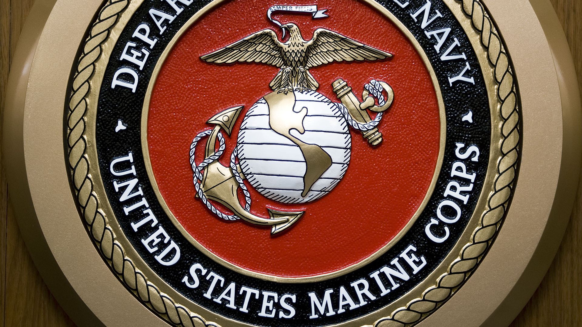 The seal of the U.S. Marine Corps.
