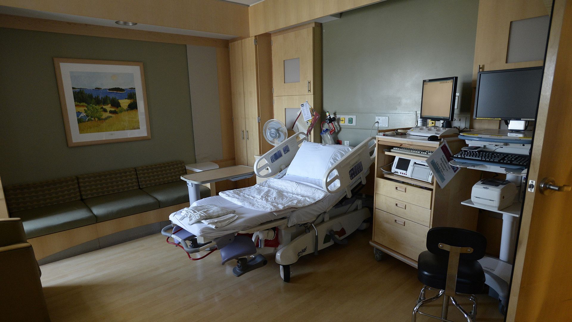A room in a maternity ward
