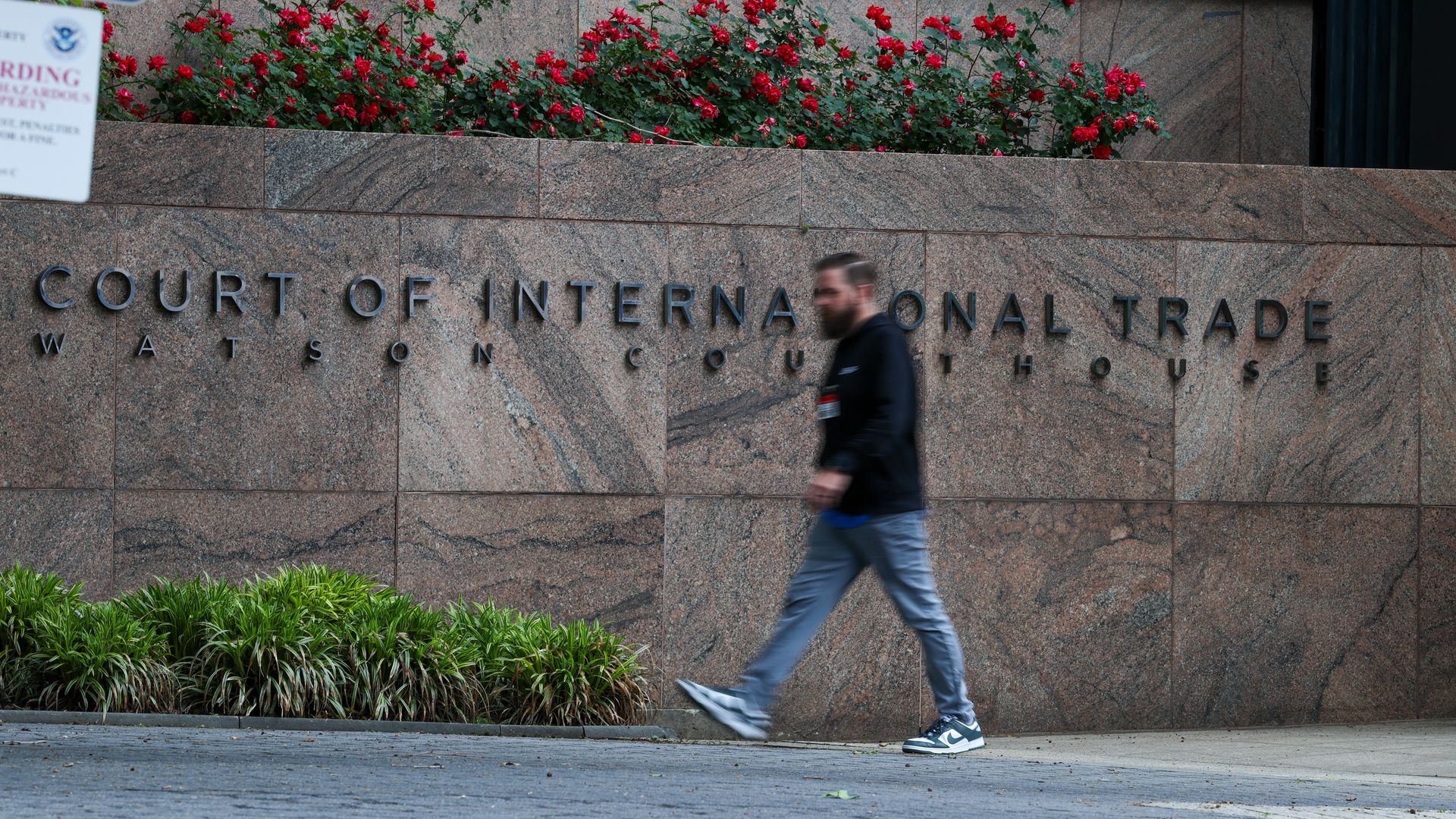 eople walk past the United States Court of International Trade, Watson Courthouse in lower Manhattan on May 29, 2025 in New York City.