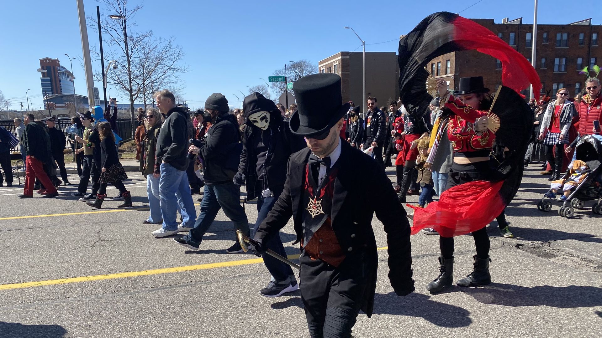 Scene from the 2022 Marche du Nain Rouge