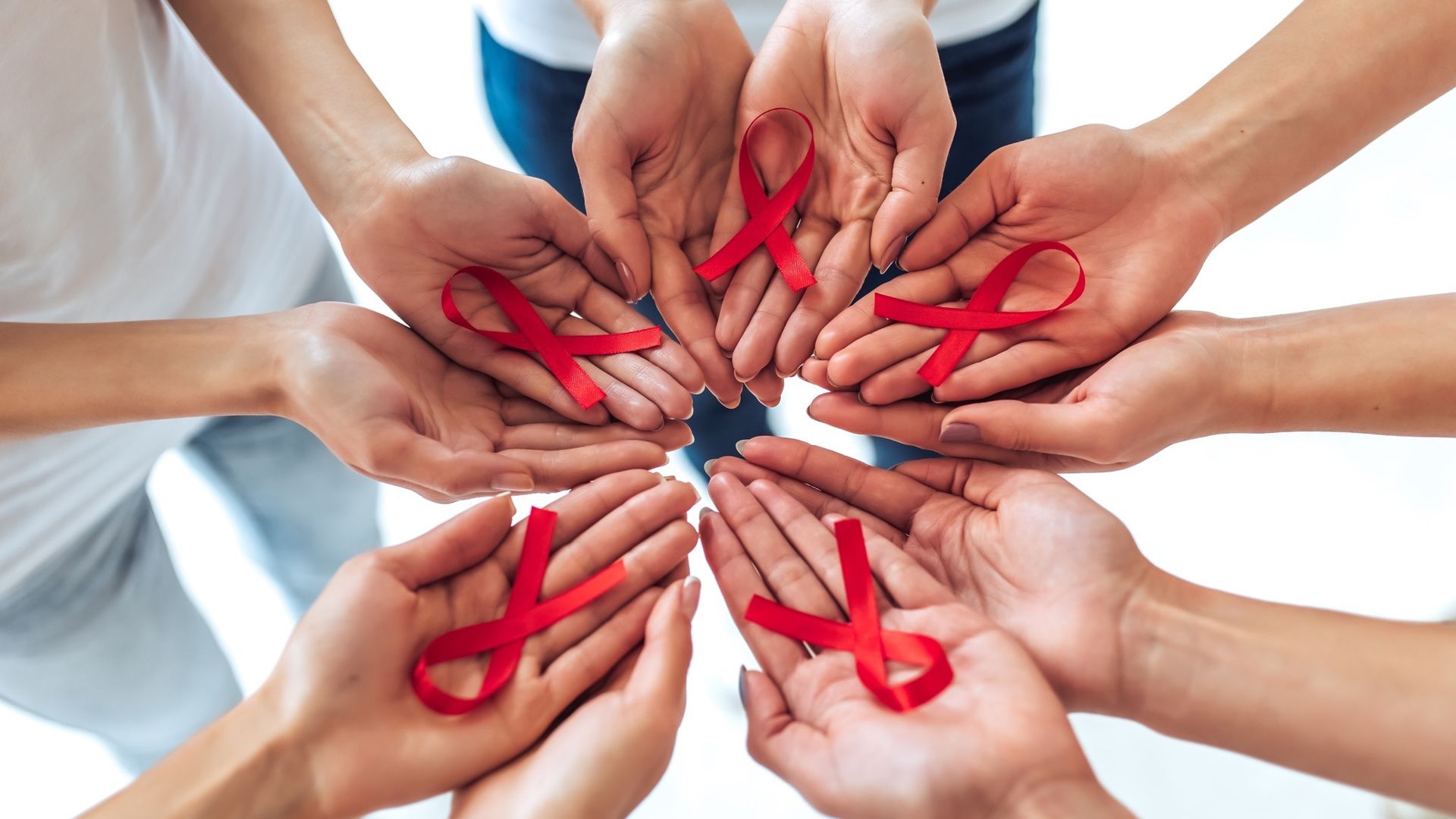 Ribbons in hands