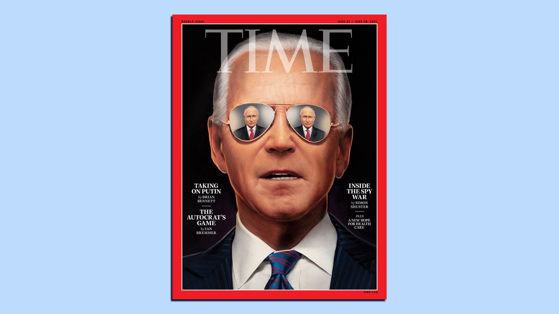 Time magazine cover of Biden and Putin