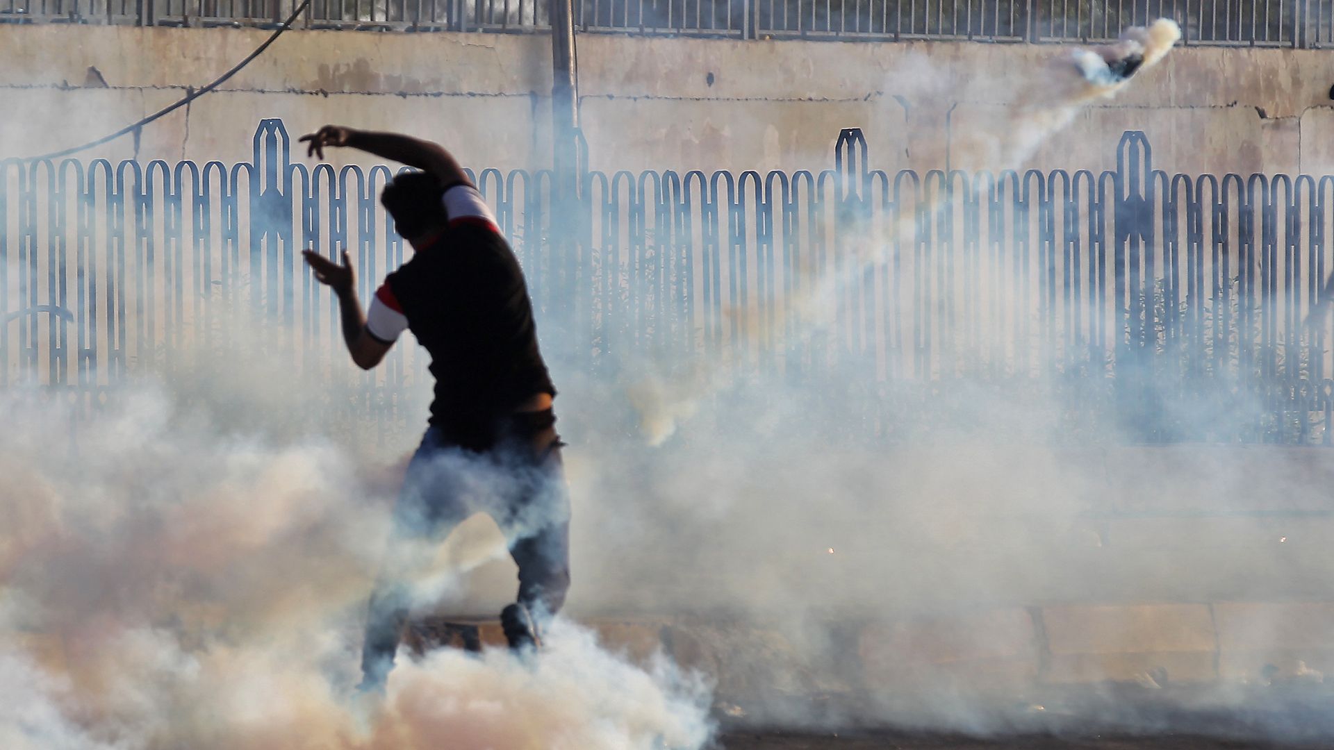 An Iraqi demonstrator.