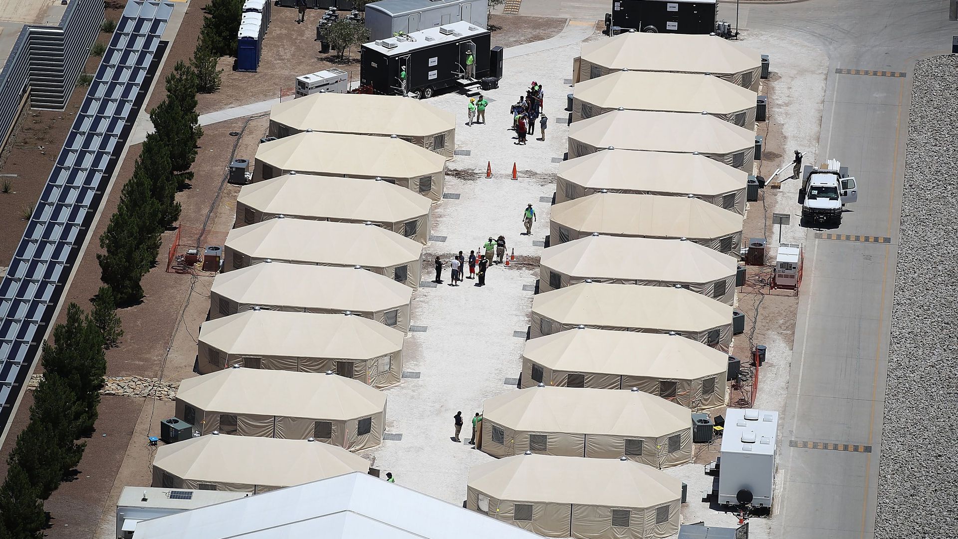 Tent encampment for immigrant children 