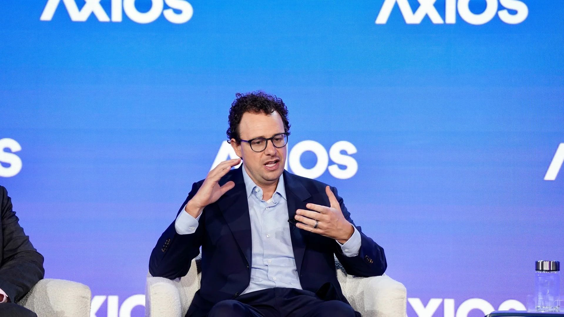 Photo of Anthropic CEO Dario Amodei at Axios' AI+ Summit