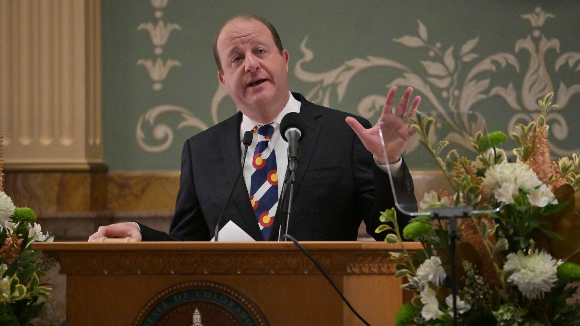  Gov. Jared Polis delivers the 2024 State of the State address to a joint session of the Legislature at the State Capitol on Thursday. Photo: Hyoung Chang/The Denver Post