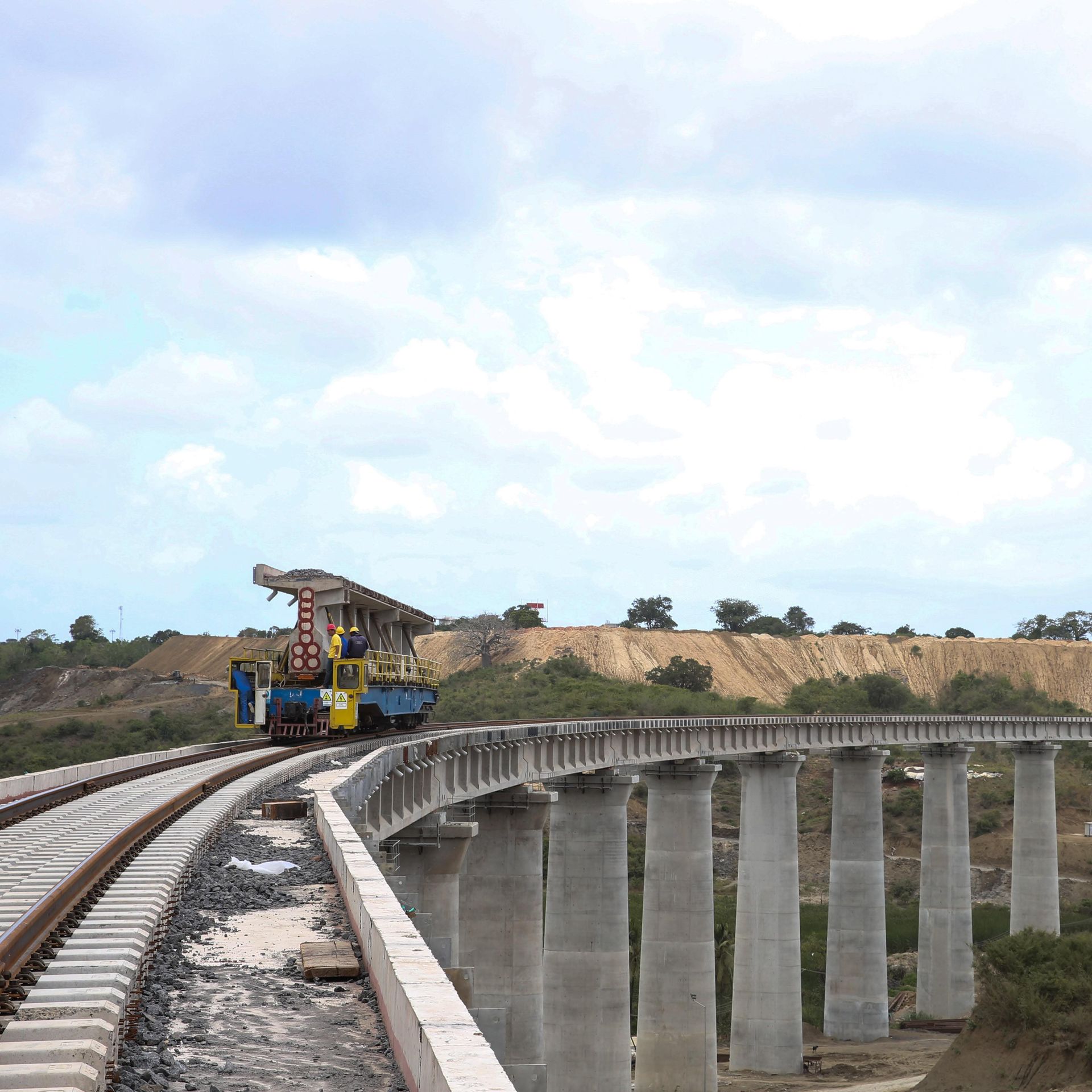 A Kenyan bridge under construction