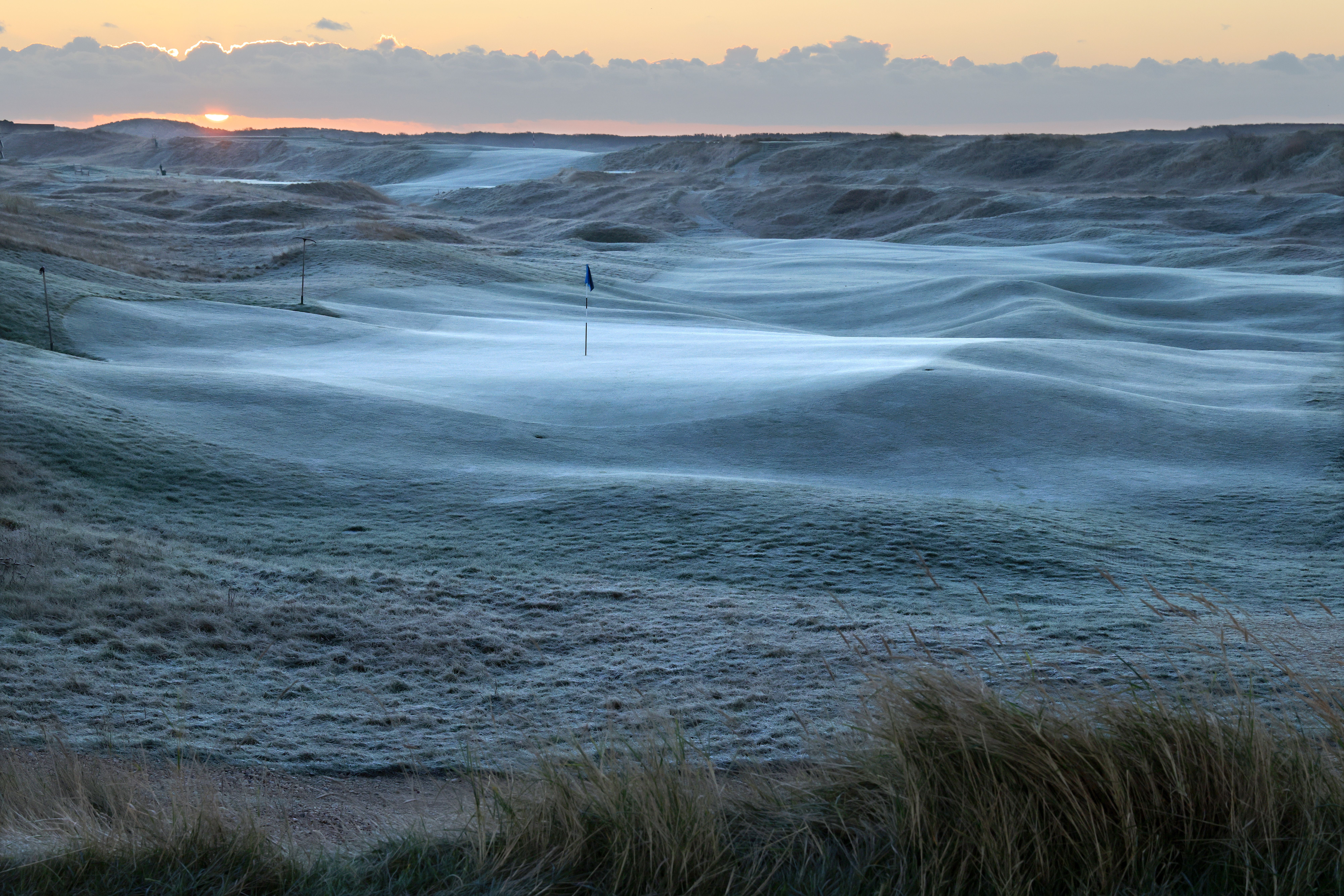 Icy golf course
