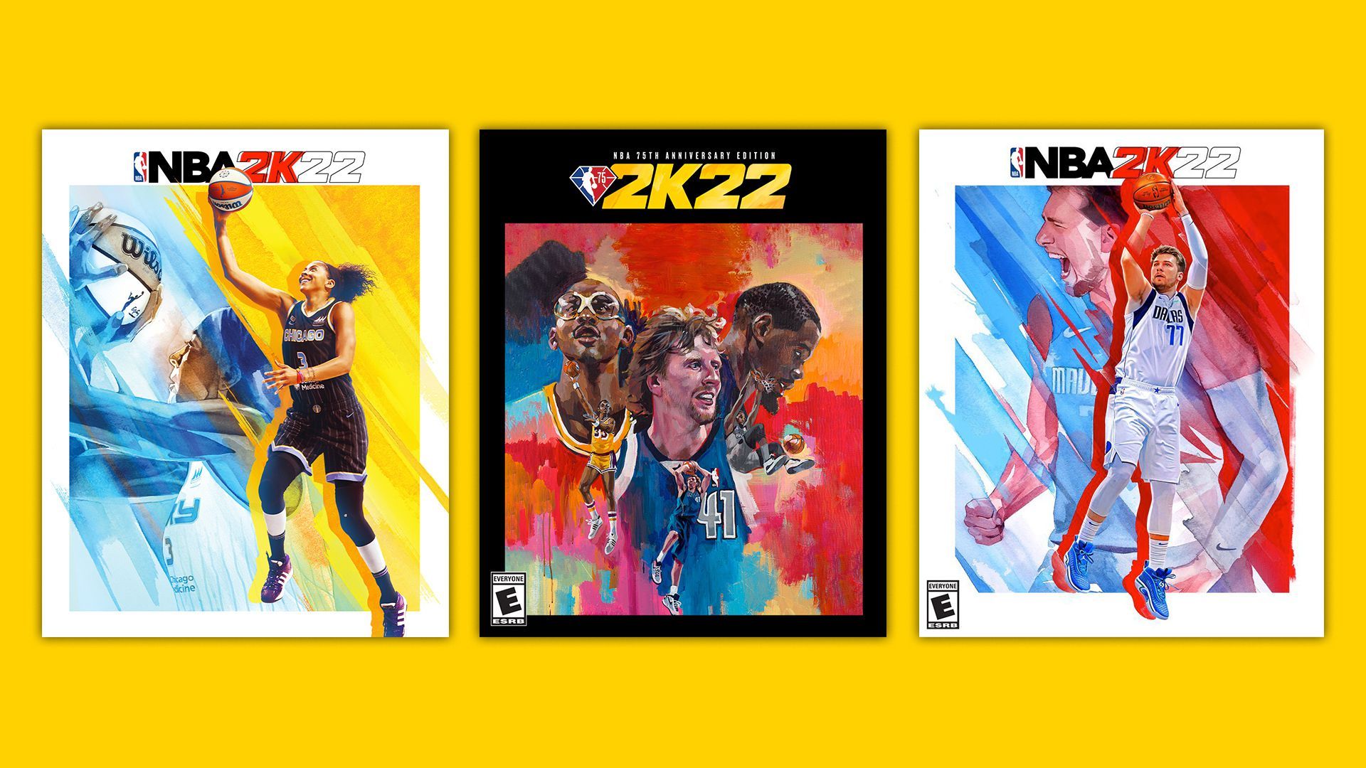 Picture of the NBA 2K22 video game covers