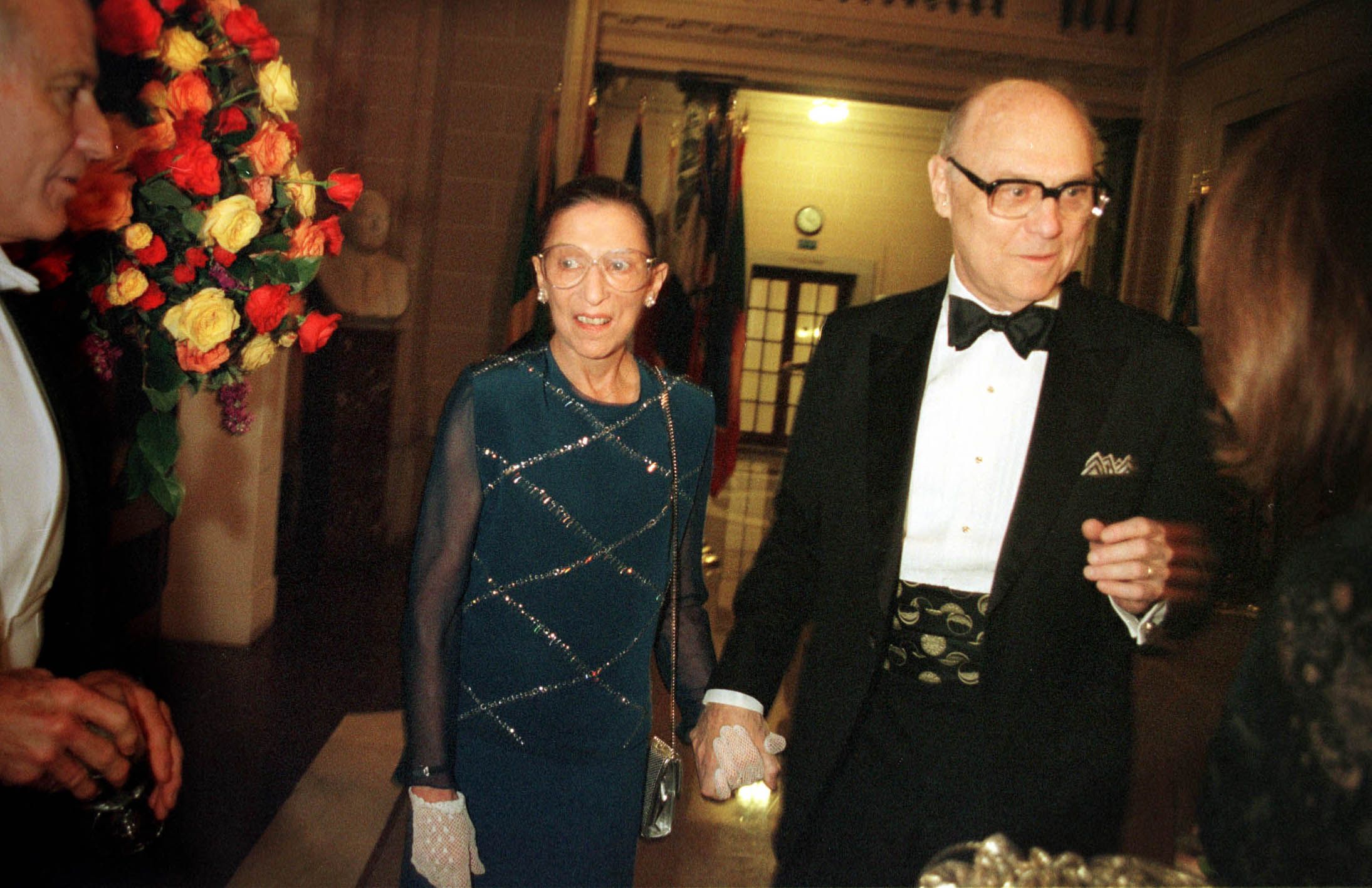 RBG and her husband, John Ginsburg, attend a gala dinner in 2000. Photo: Karin Cooper/Liaison