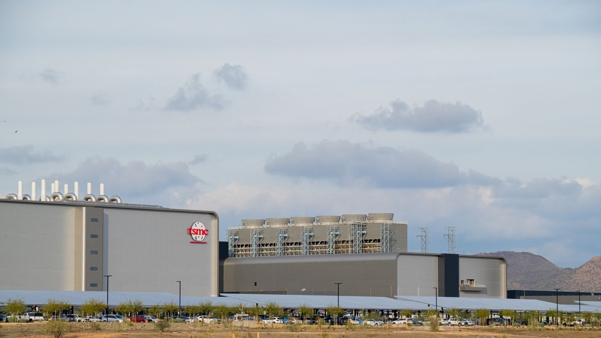 The outside of the TSMC manufacturing plant in north Phoenix. 