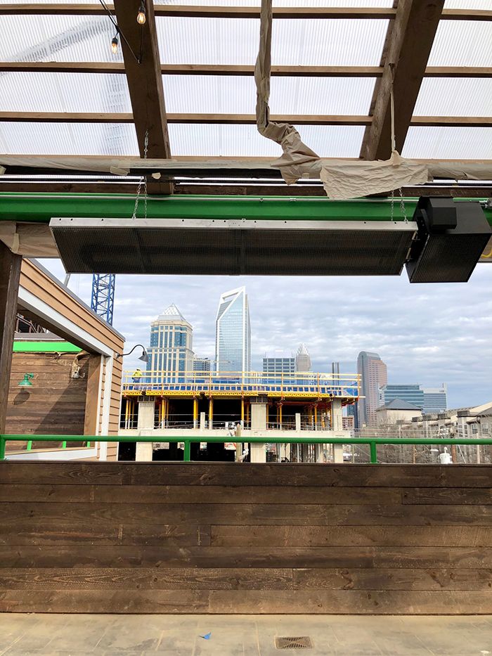 rooftop view charlotte beer garden