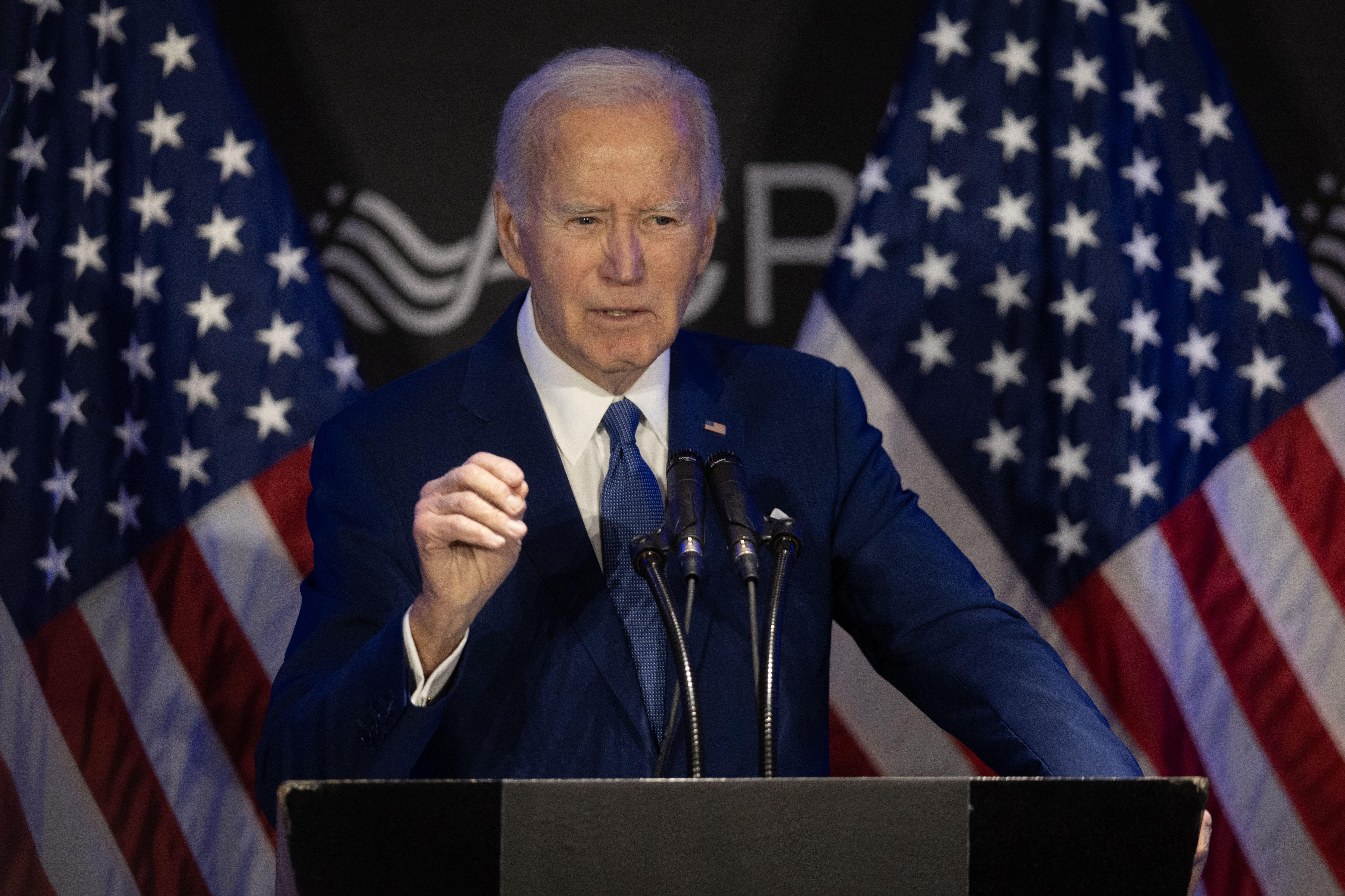 President Biden speaks at a conference hosted by the Advocates, Counselors, and Representatives for the Disabled last month in Chicago.