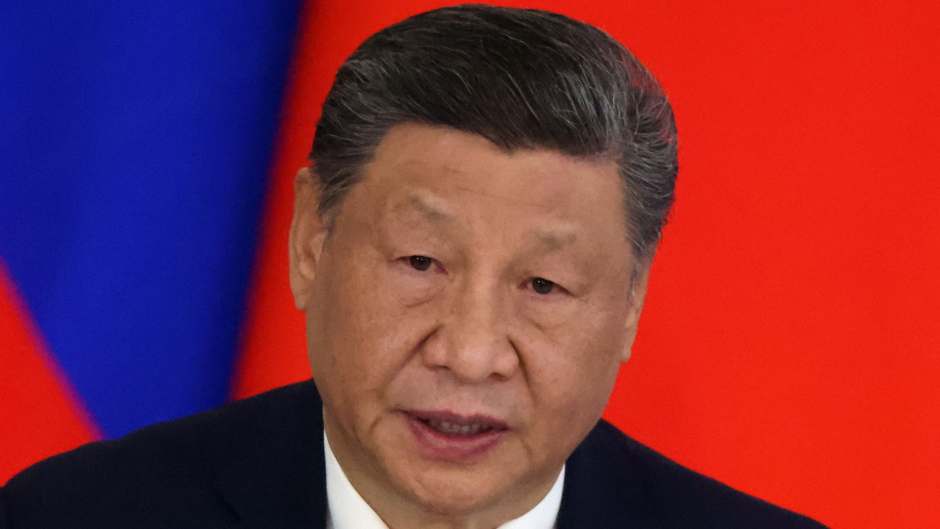 Chinese President Xi Jinping speaks during Russian-Chinese talks at the Grand Kremlin Palace, on May 8, 2025 in Moscow, Russia.