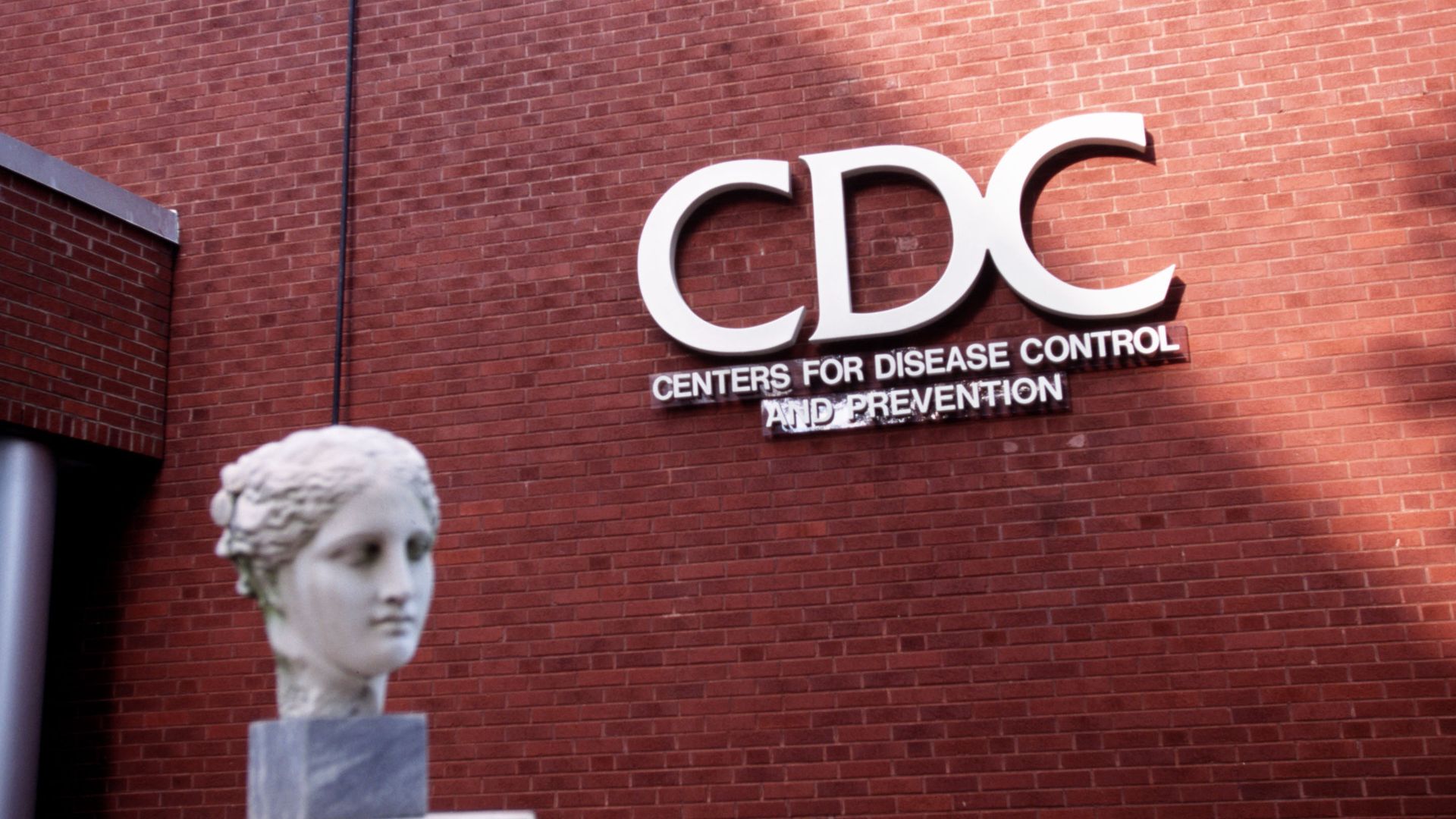 The outside of the brick CDC building in Washington