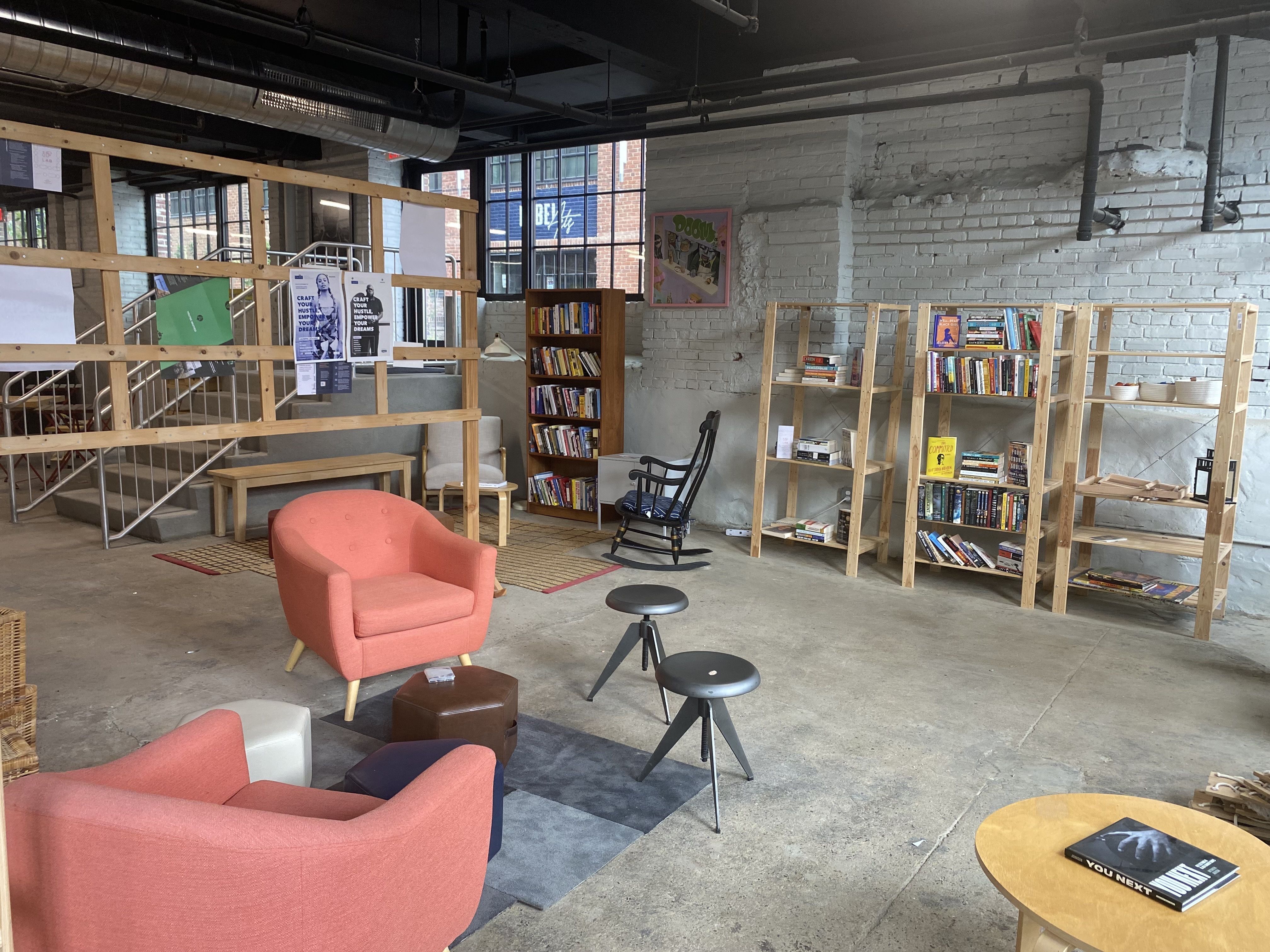 IF lab will offer resources for businesses owned by people of color. It will include a small library, a tech center, and co-working spaces. Photo: Taylor Allen/Axios