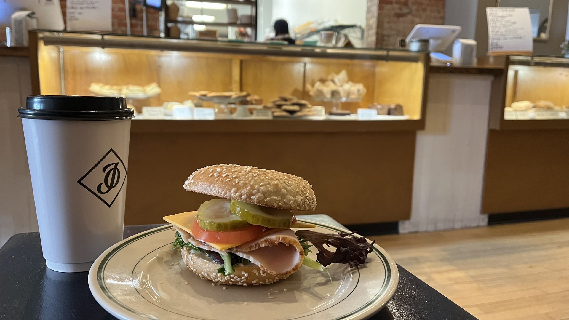 The turkey and cheddar sandwich at James Oliver Coffee Co. in Corktown. 