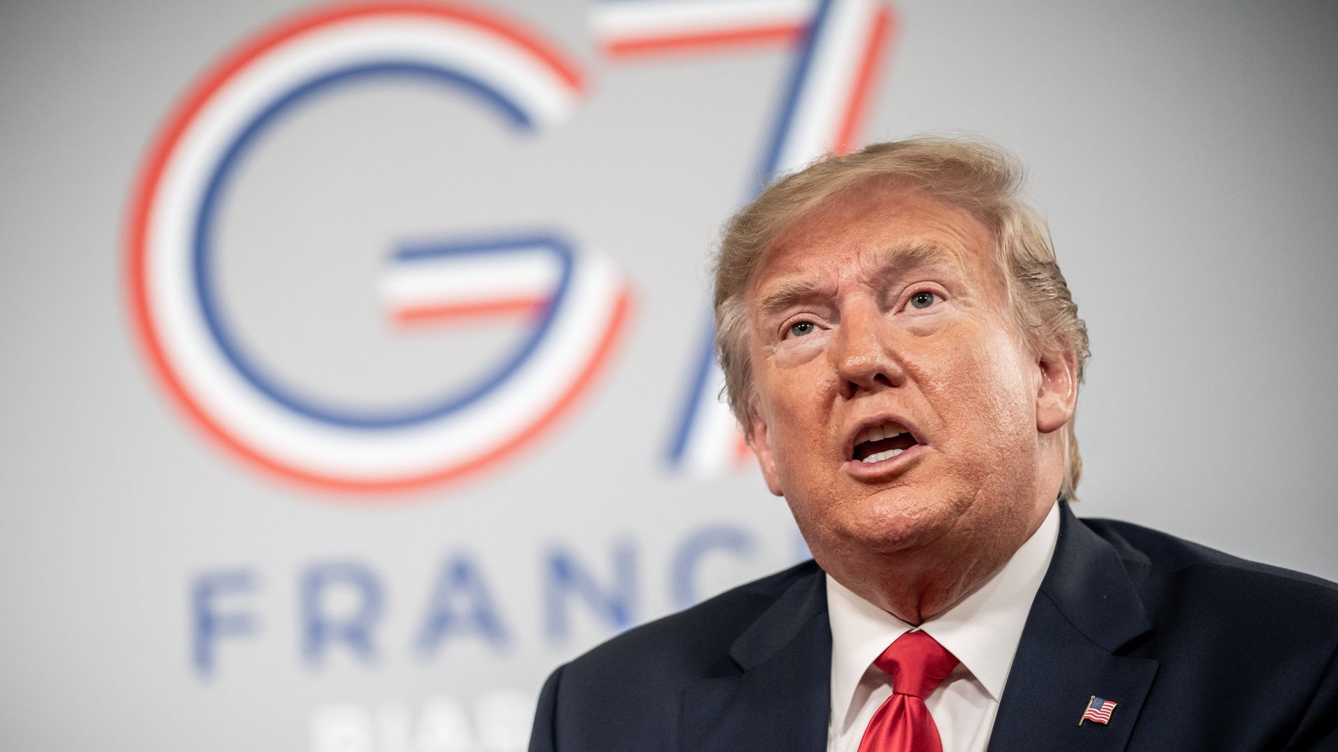 President Donald Trump starts bilateral talks on the margins of the G7 summit.