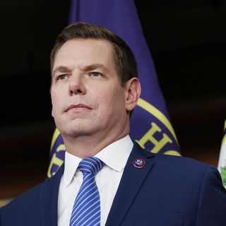 Rep. Eric Swalwell swipes at Trump as he joins crowded California governor's race