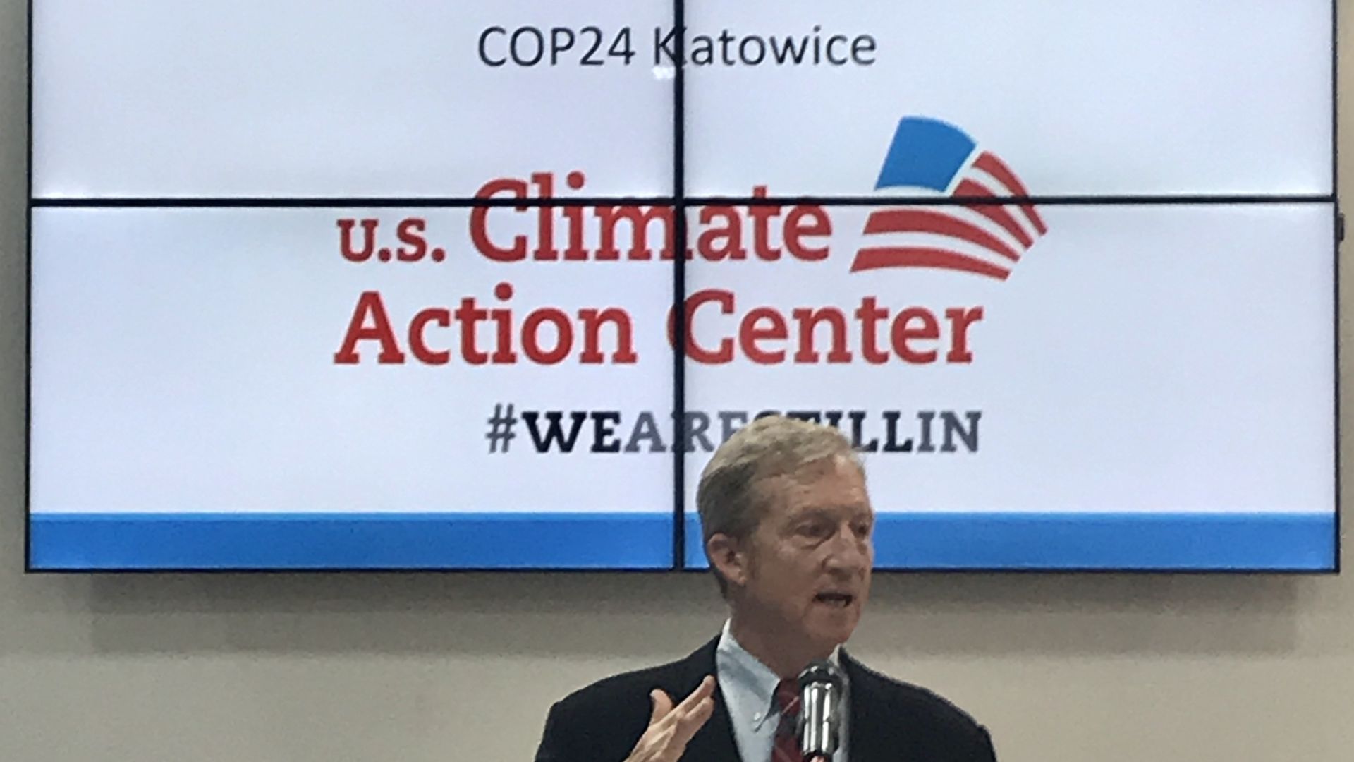 Liberal activist Tom Steyer at climate-change conference in Poland.