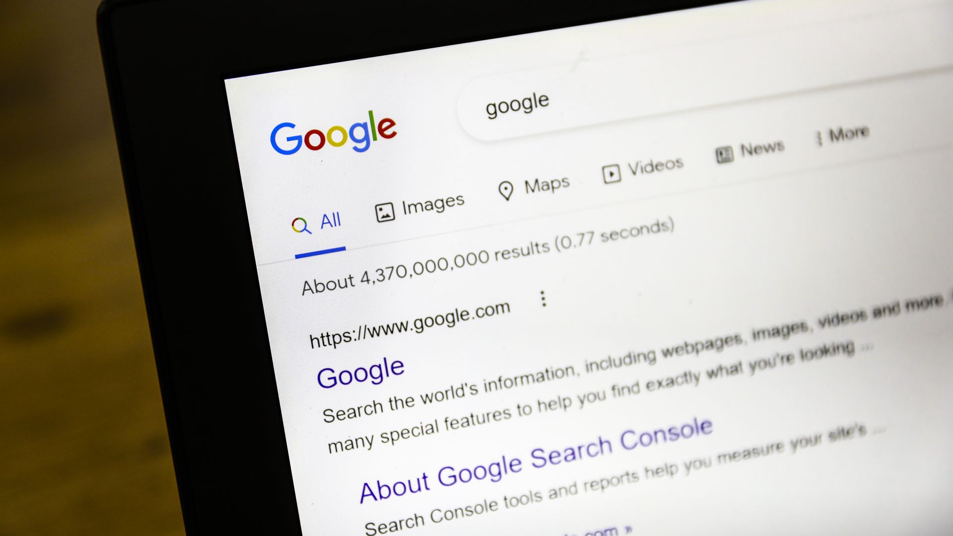 Google search engine