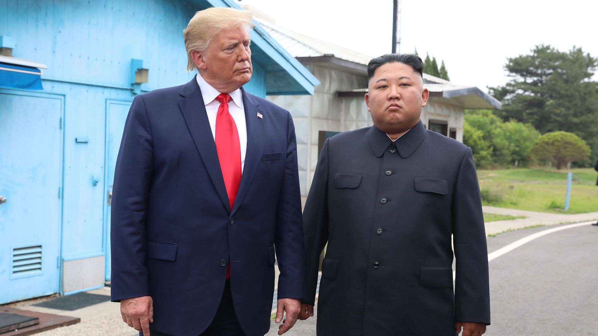 Jong Un and Trump together.
