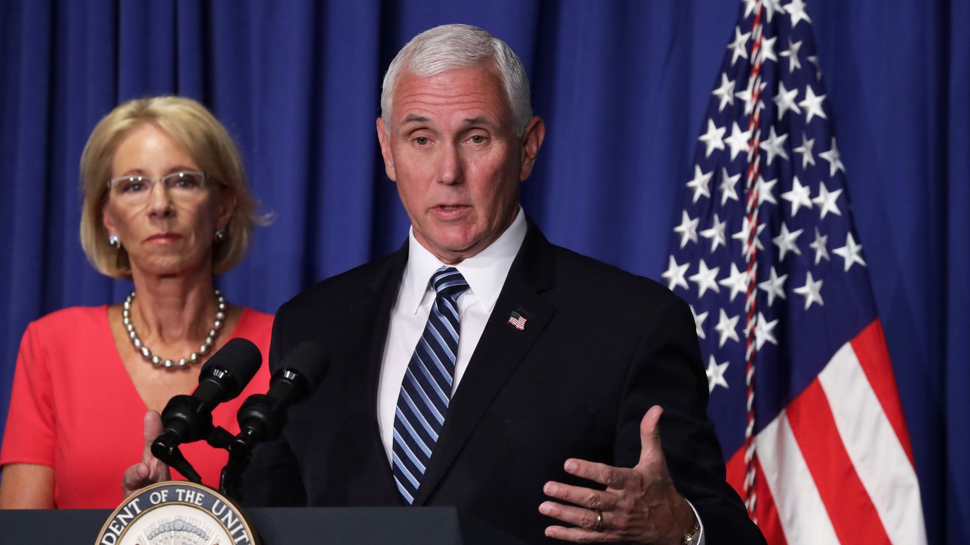 Pence and DeVos