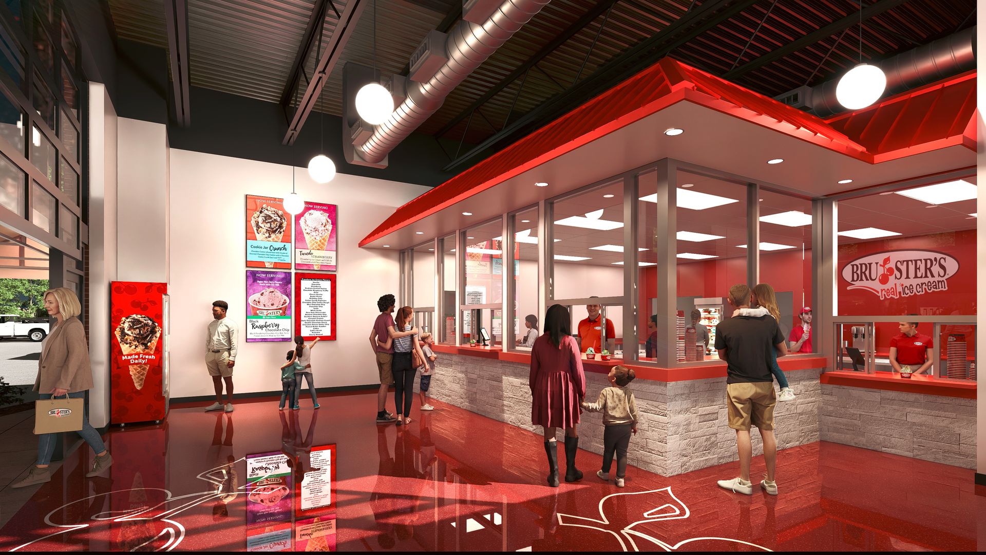 A rendering of what the new Bruster's ice cream shot will look like on Centre Avenue in Pittsburgh