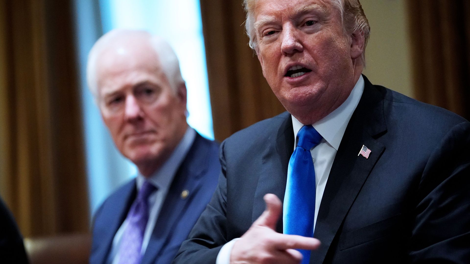 Cornyn and Trump.