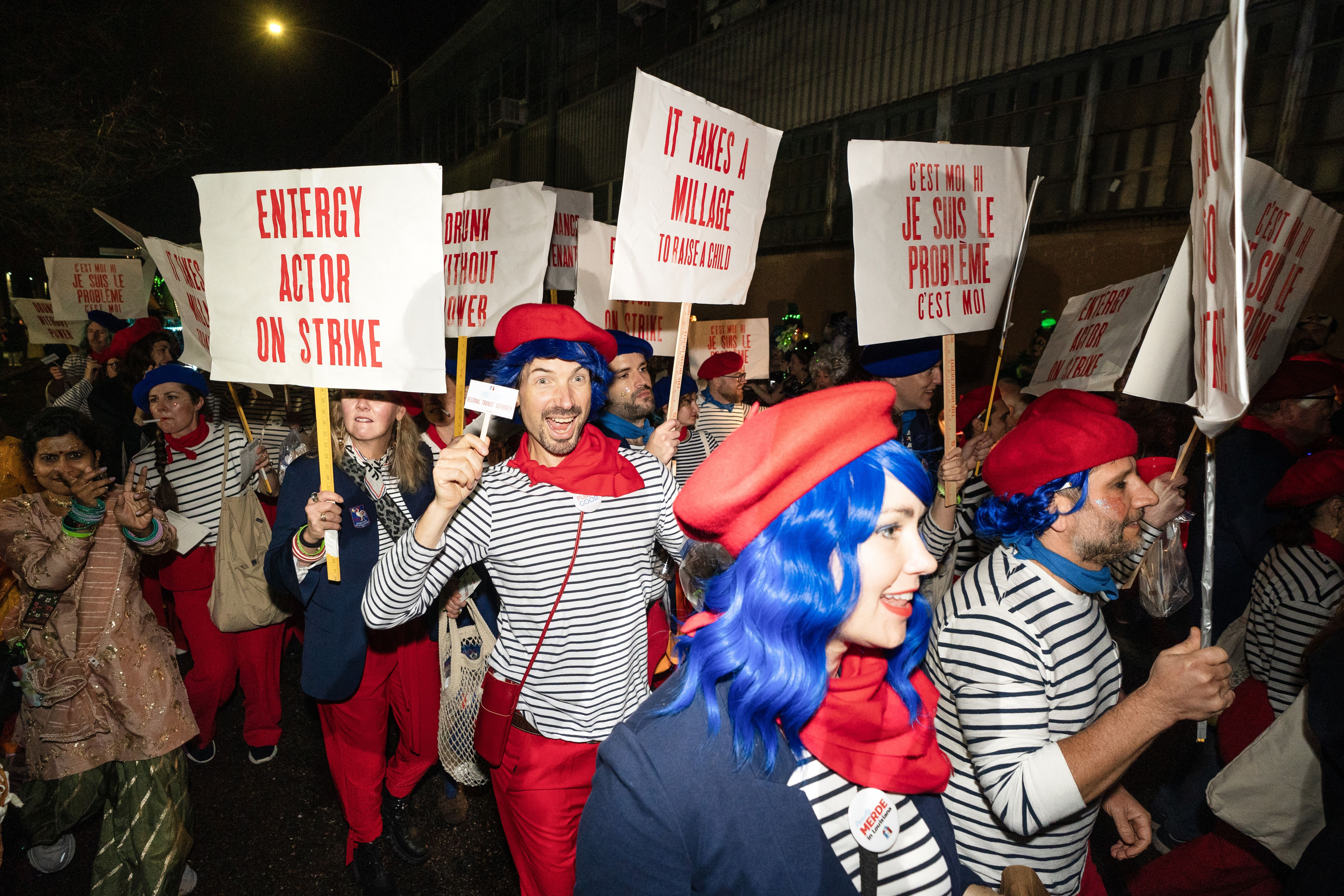 Photo shows people dressing up like Entergy actors