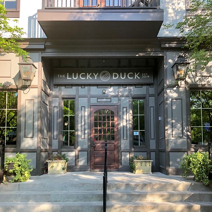 entrance of lucky duck restaurant