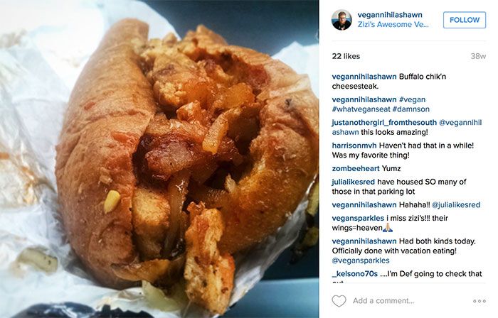 Zizi'z Vegan Buffalo “Chikn” Cheese Steak Sub