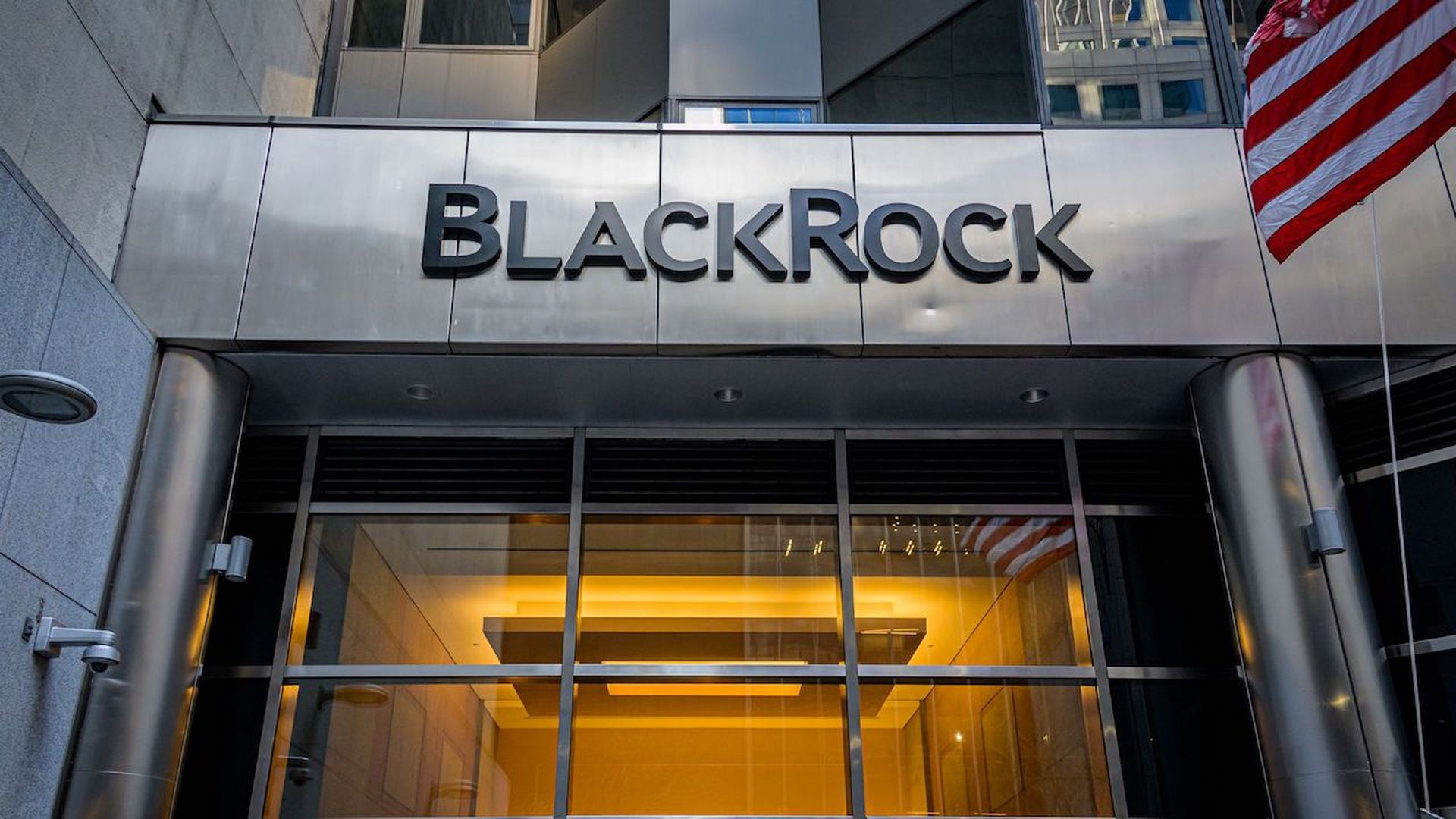 Photo of asset management firm BlackRock's office building.